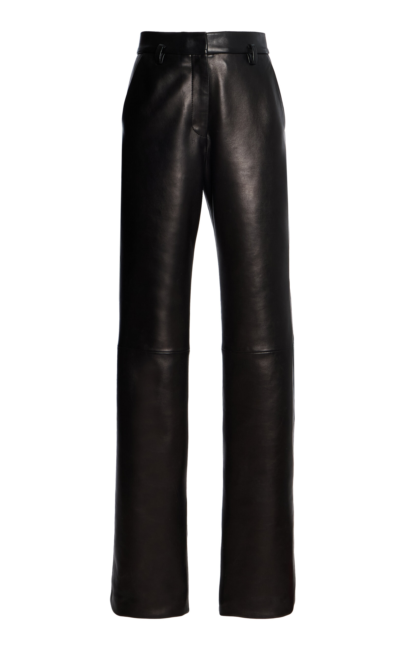 Brandon Maxwell The Kaia Leather Straight-Leg Pants