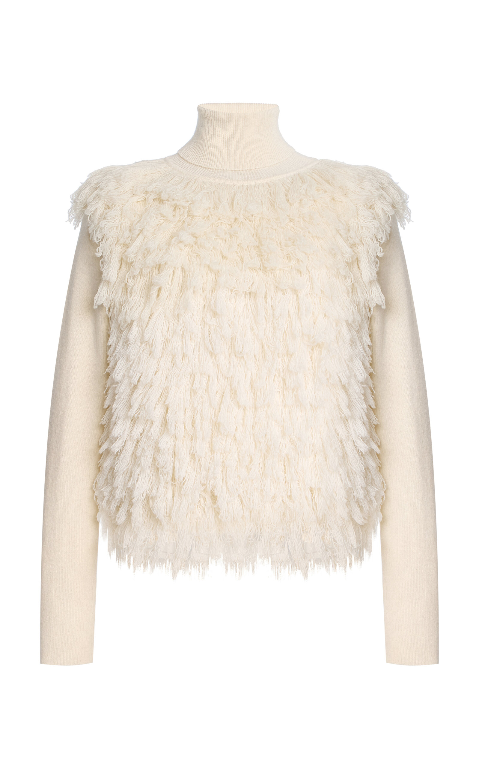 Brandon Maxwell The Chapin Furry Cashmere Sweater