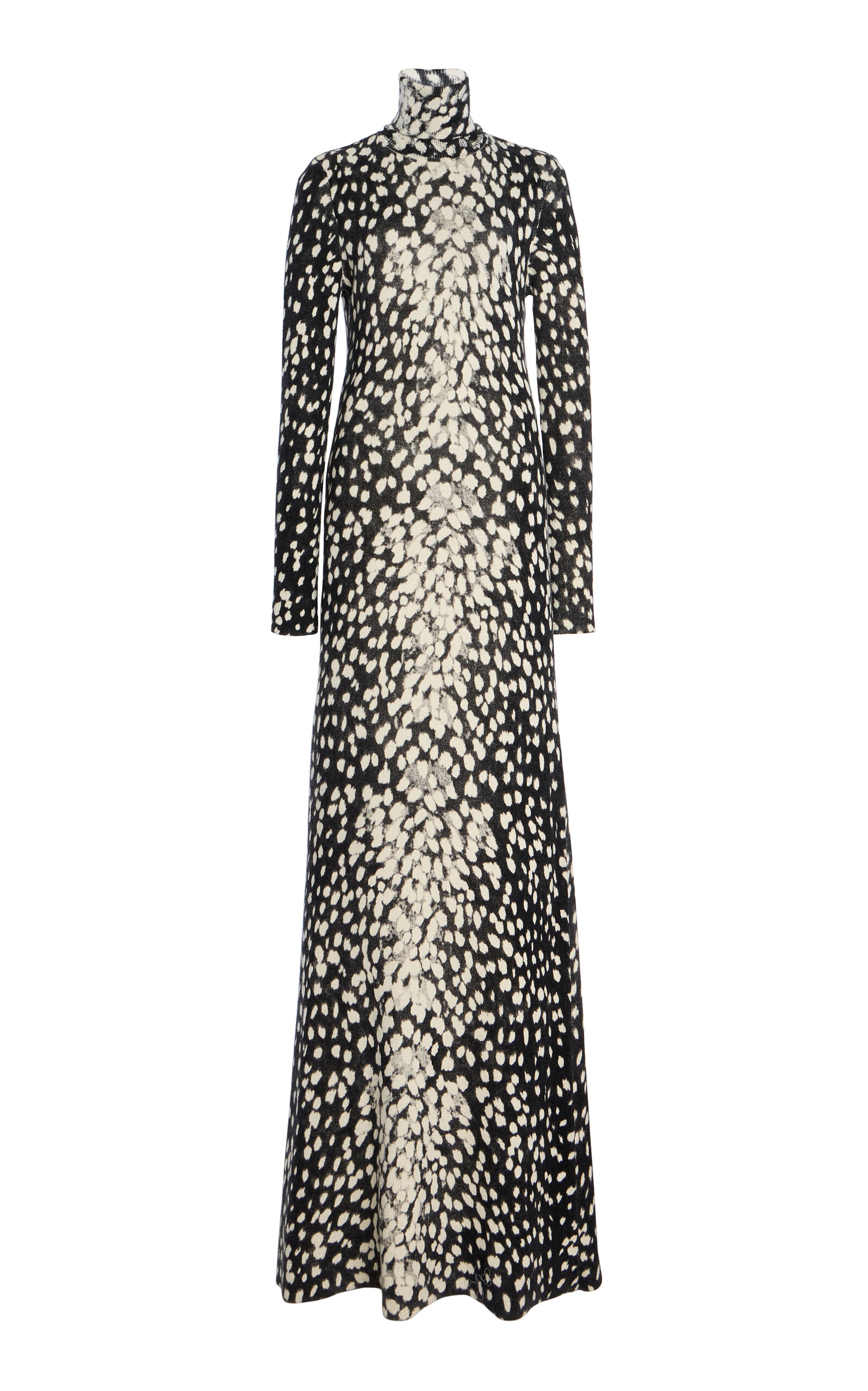 Brandon Maxwell The Camille Hand-printed Cashmere Gown In Animal