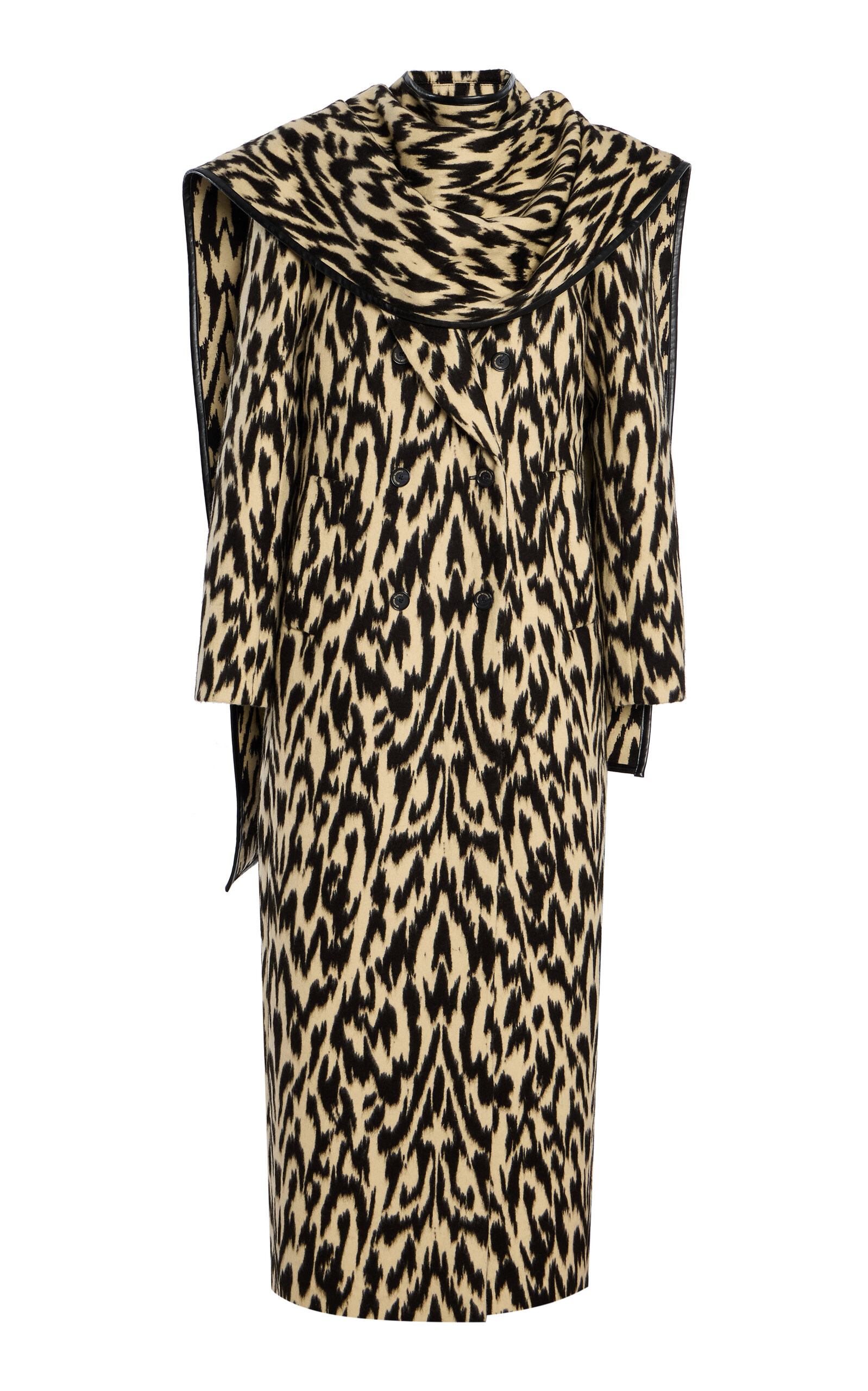 Brandon Maxwell The Demi Printed Wool Coat