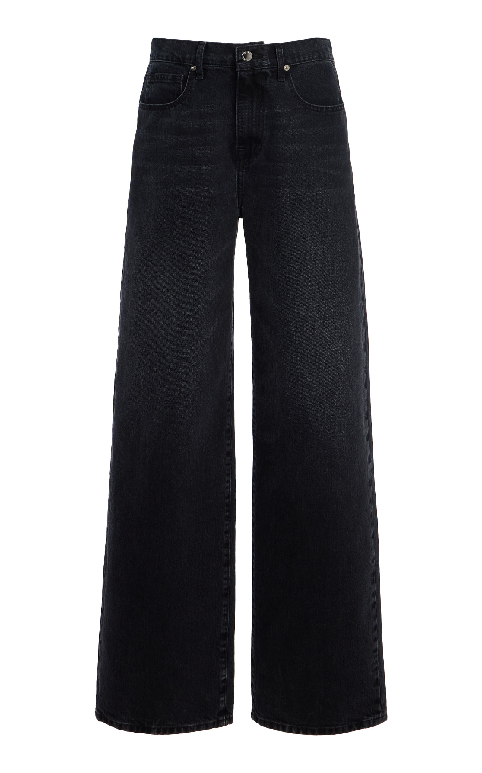 Brandon Maxwell The Callan Denim Wide-leg Jeans In Black