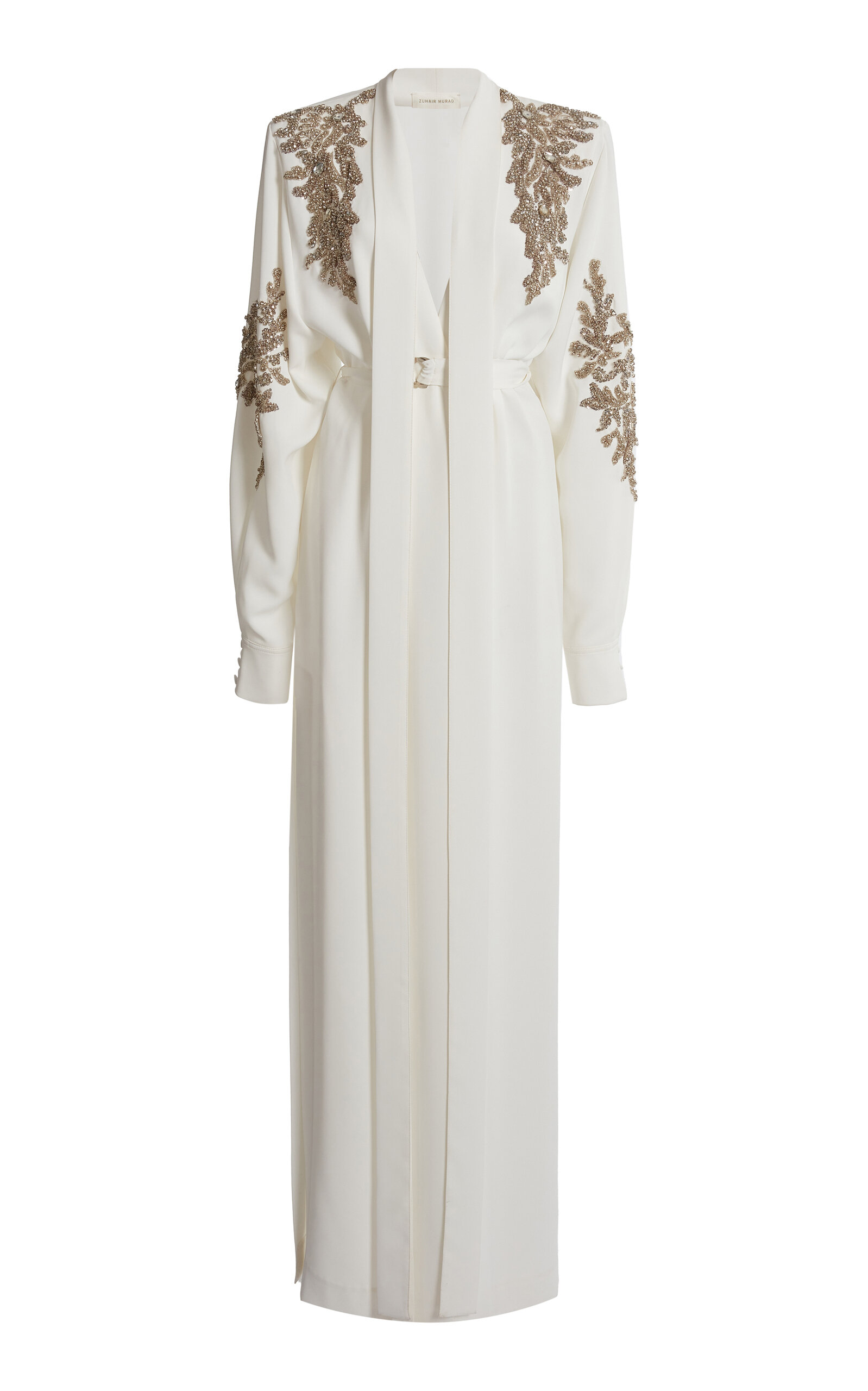 Zuhair Murad Embellished Cady Long Robe Dress