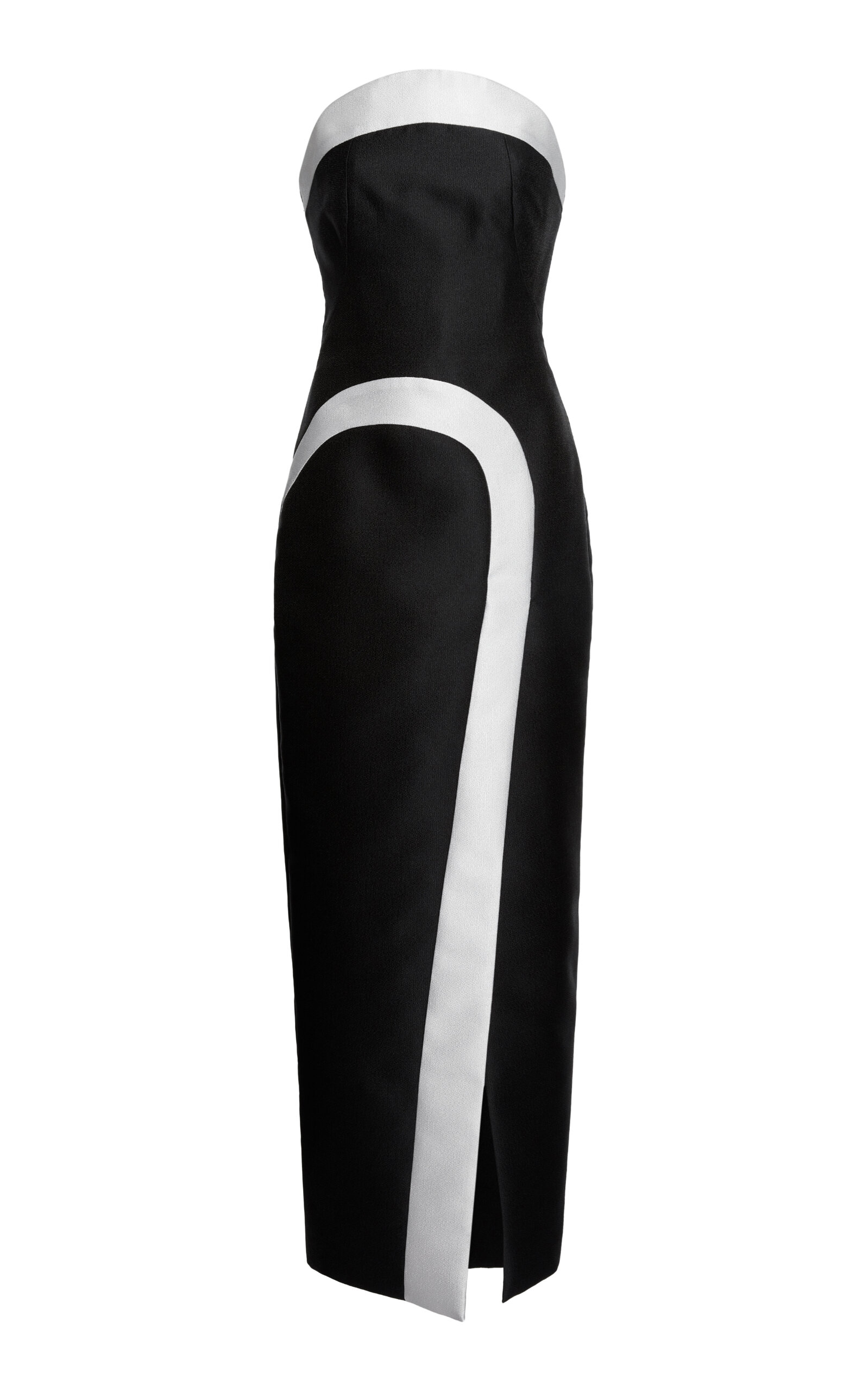 Zuhair Murad Crepe Duchesse Strapless Midi Dress