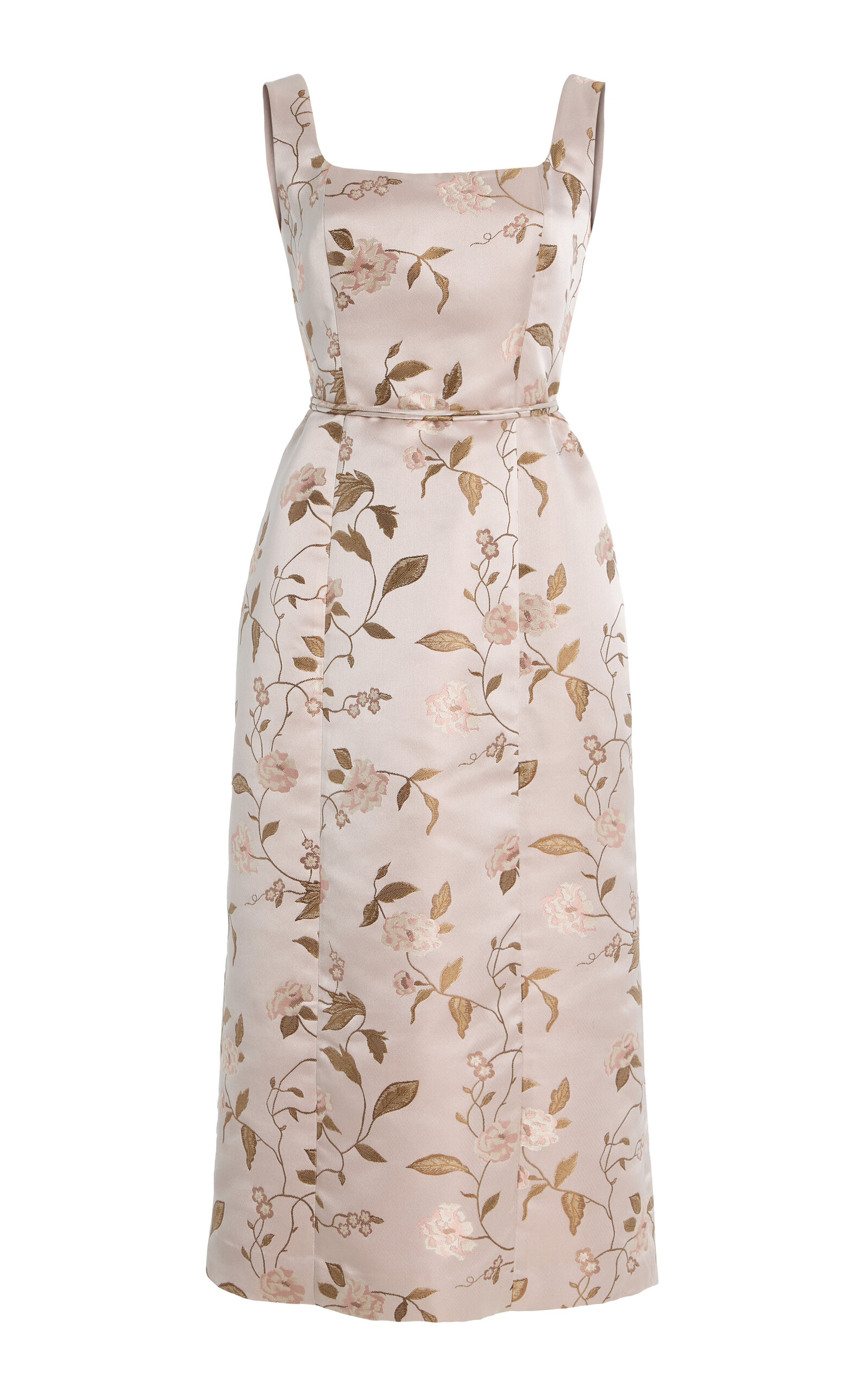 STAUD Zoe Floral Jacquard Midi Dress