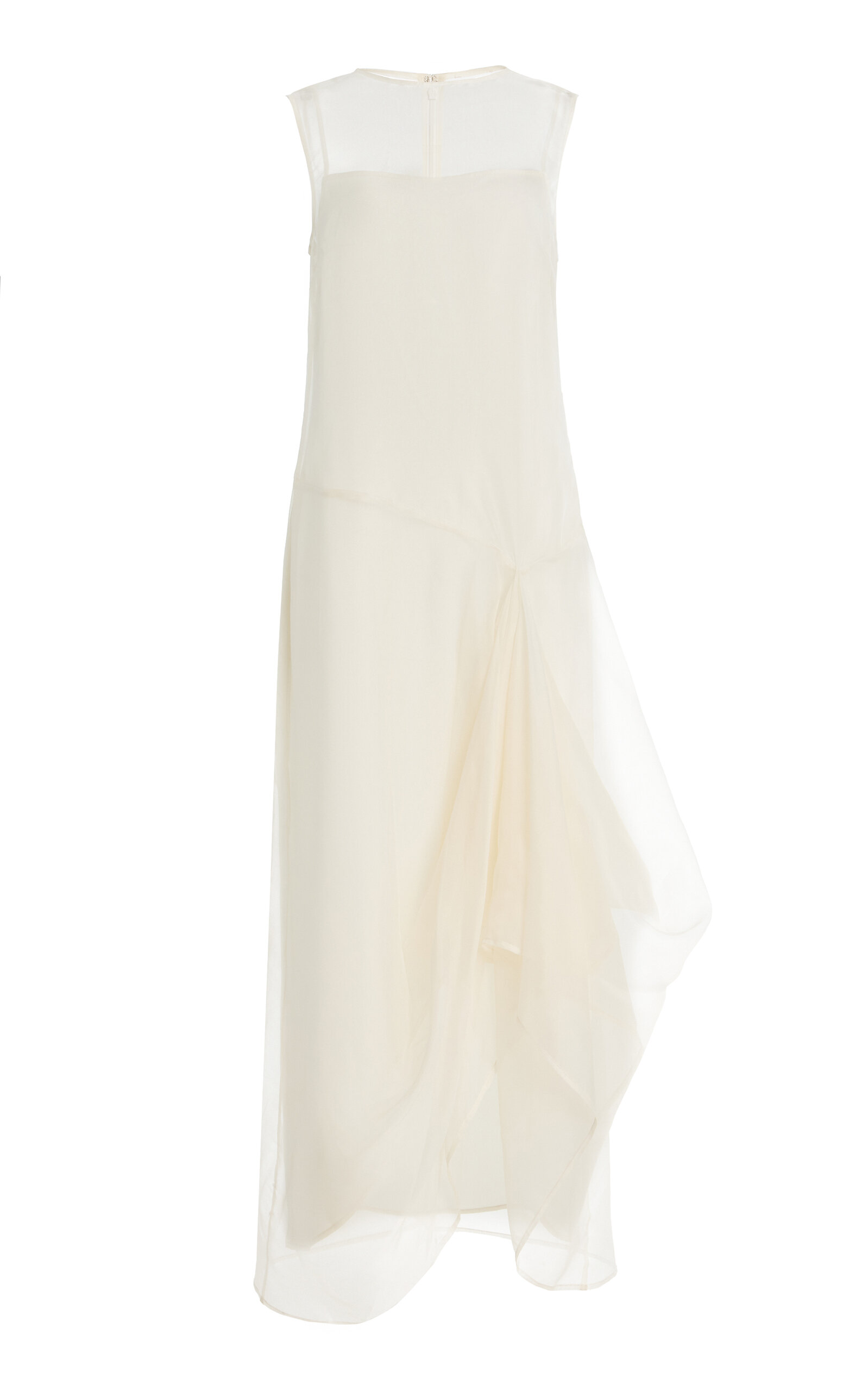 STAUD Viola Silk Midi Dress