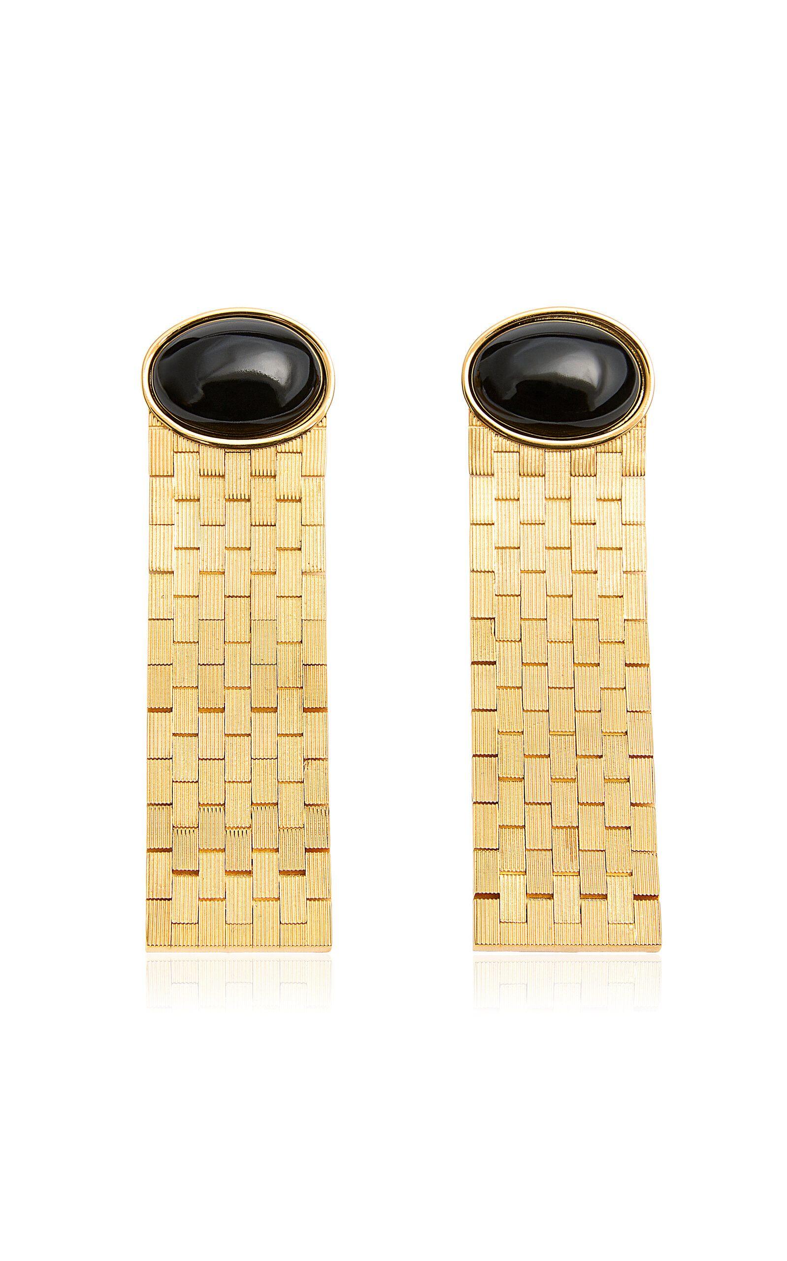 Khaite Chronos 18k Gold-plated Earrings In Black