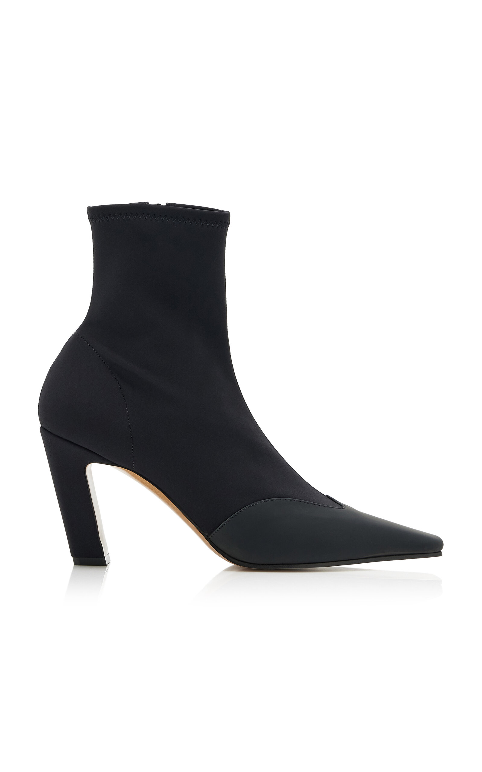 Khaite Nevada Stretch-Leather Ankle Boots