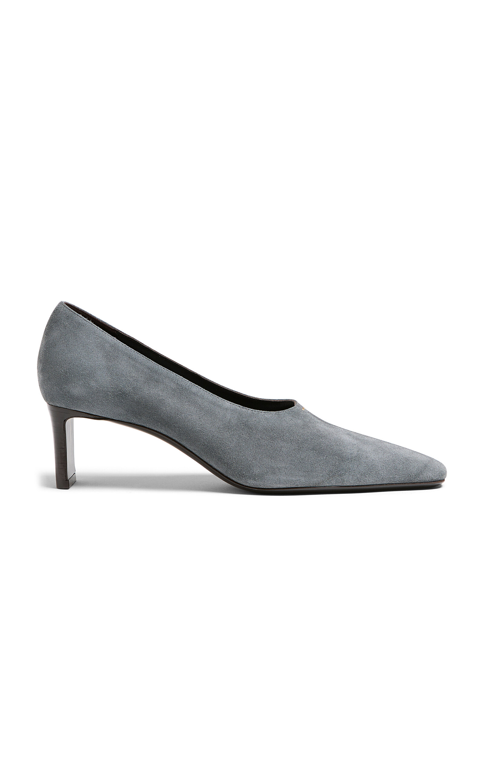 Khaite Cecilia Suede Pumps In Grey