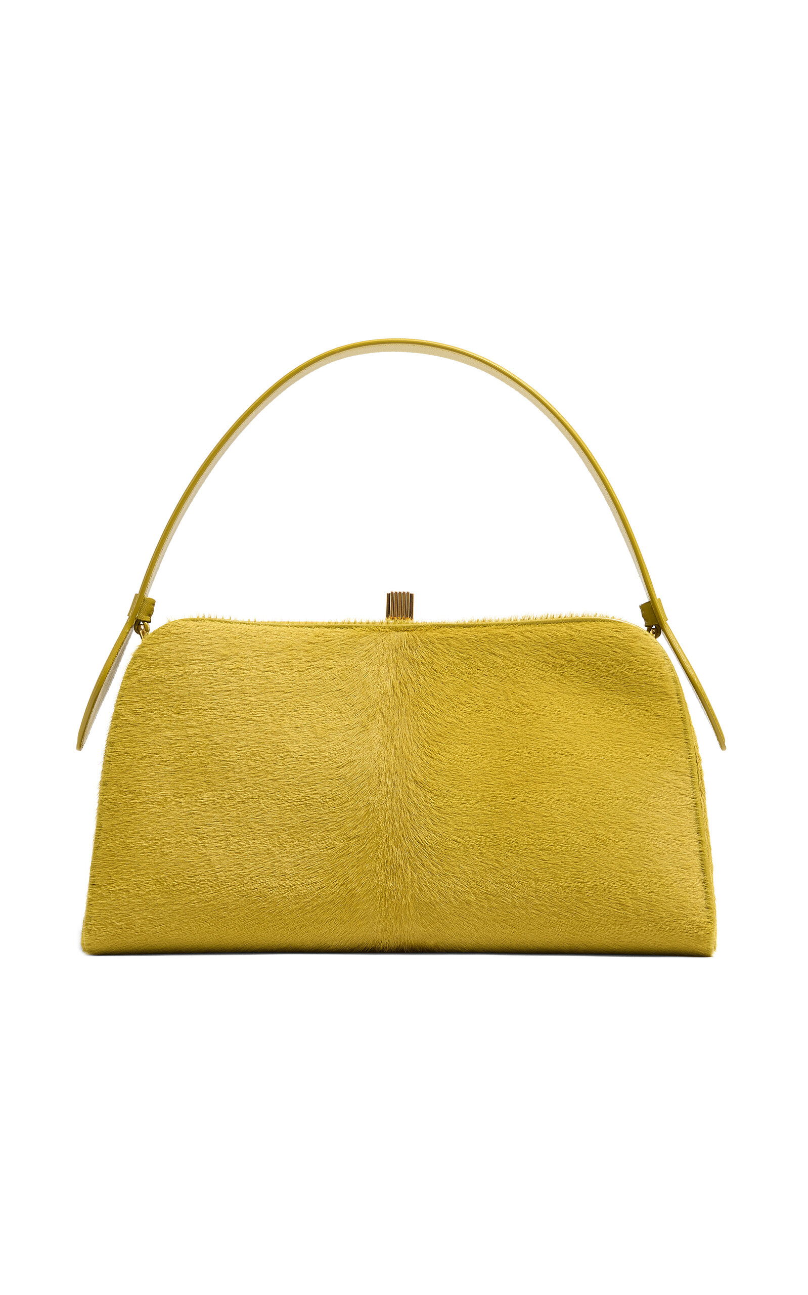 Khaite Cate Haircalf Top Handle Bag - Yellow - OS