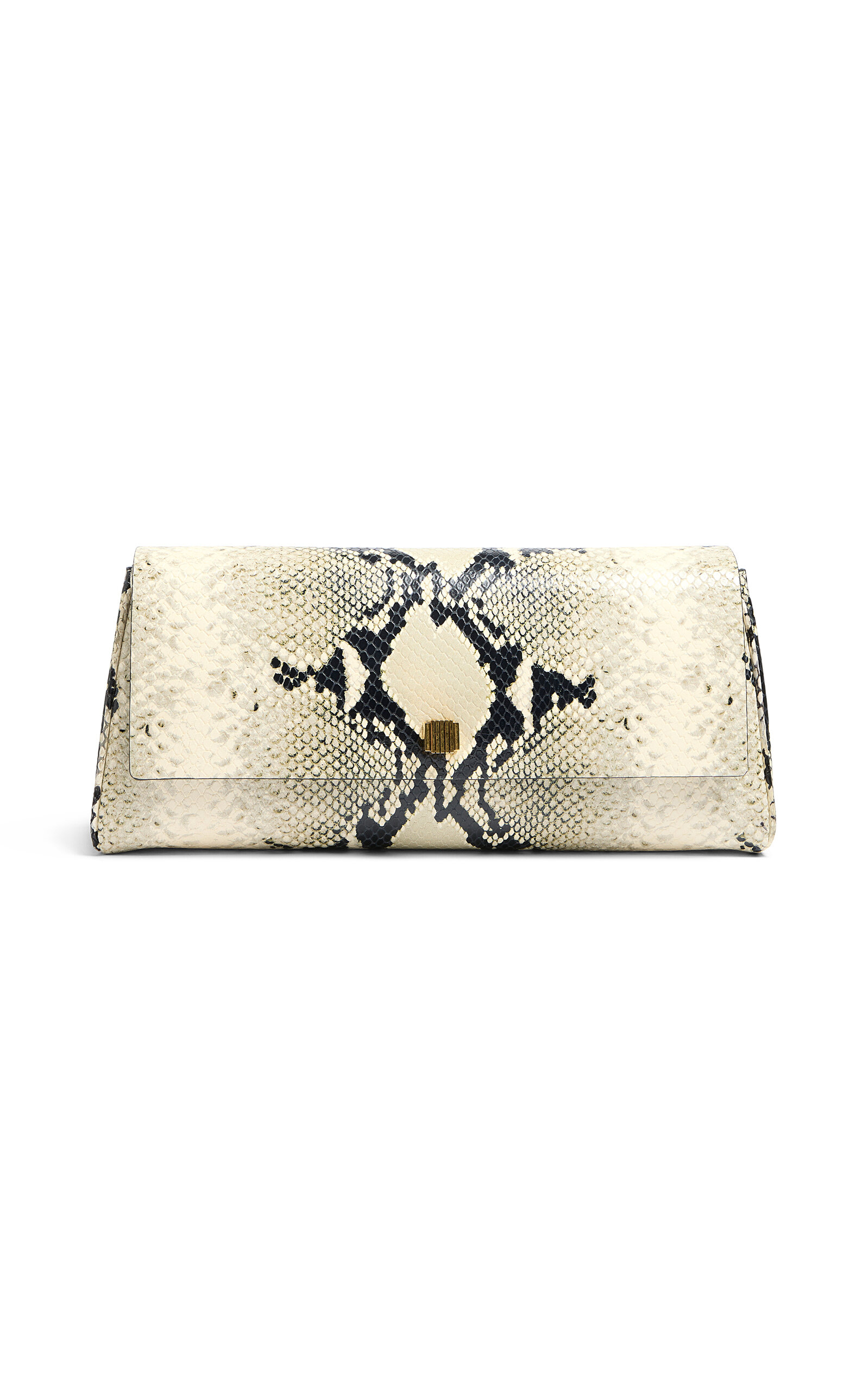 Khaite Audrey Python-Effect Leather Clutch - Python - OS