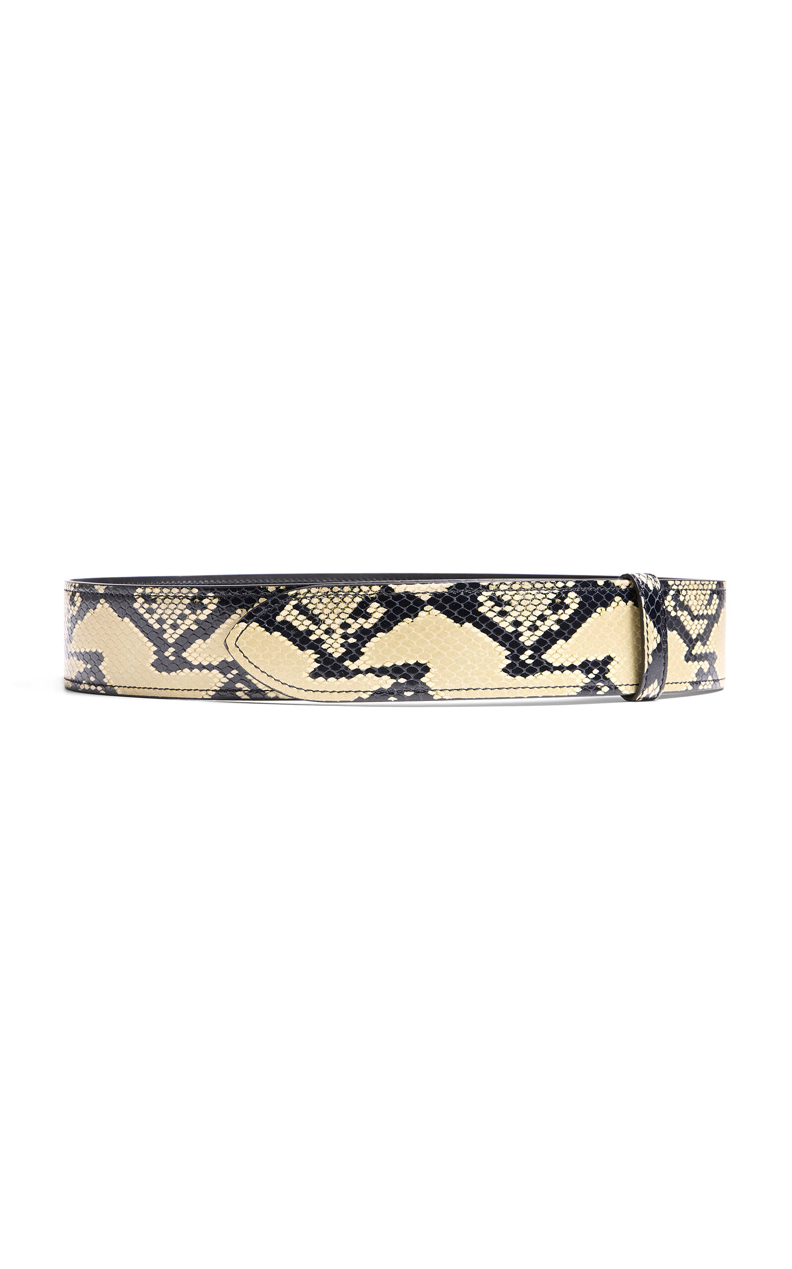 Khaite Theo Python-effect Leather Waist Belt In Python