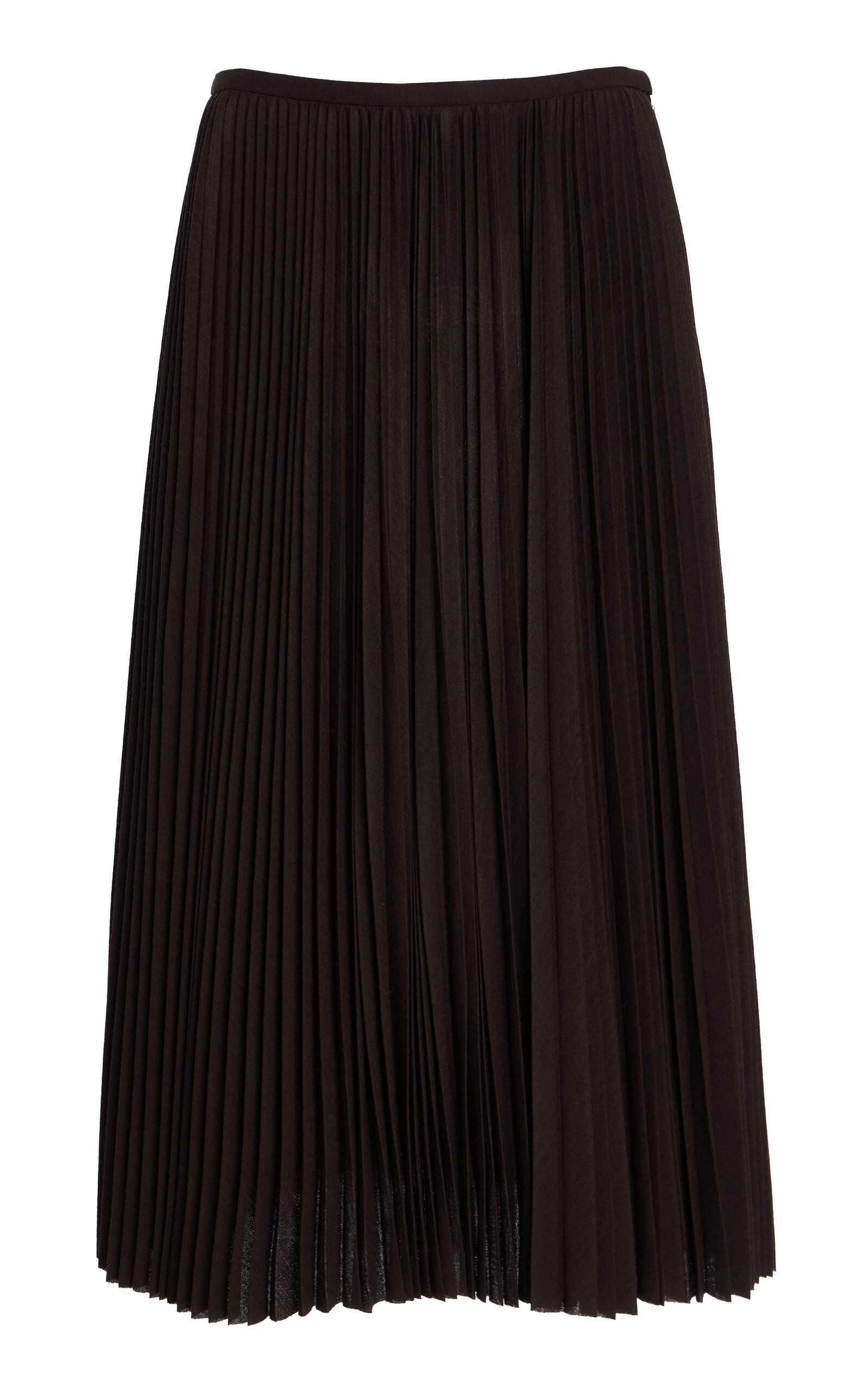 Proenza Schouler Eda Pleated Wool Jersey Midi Skirt