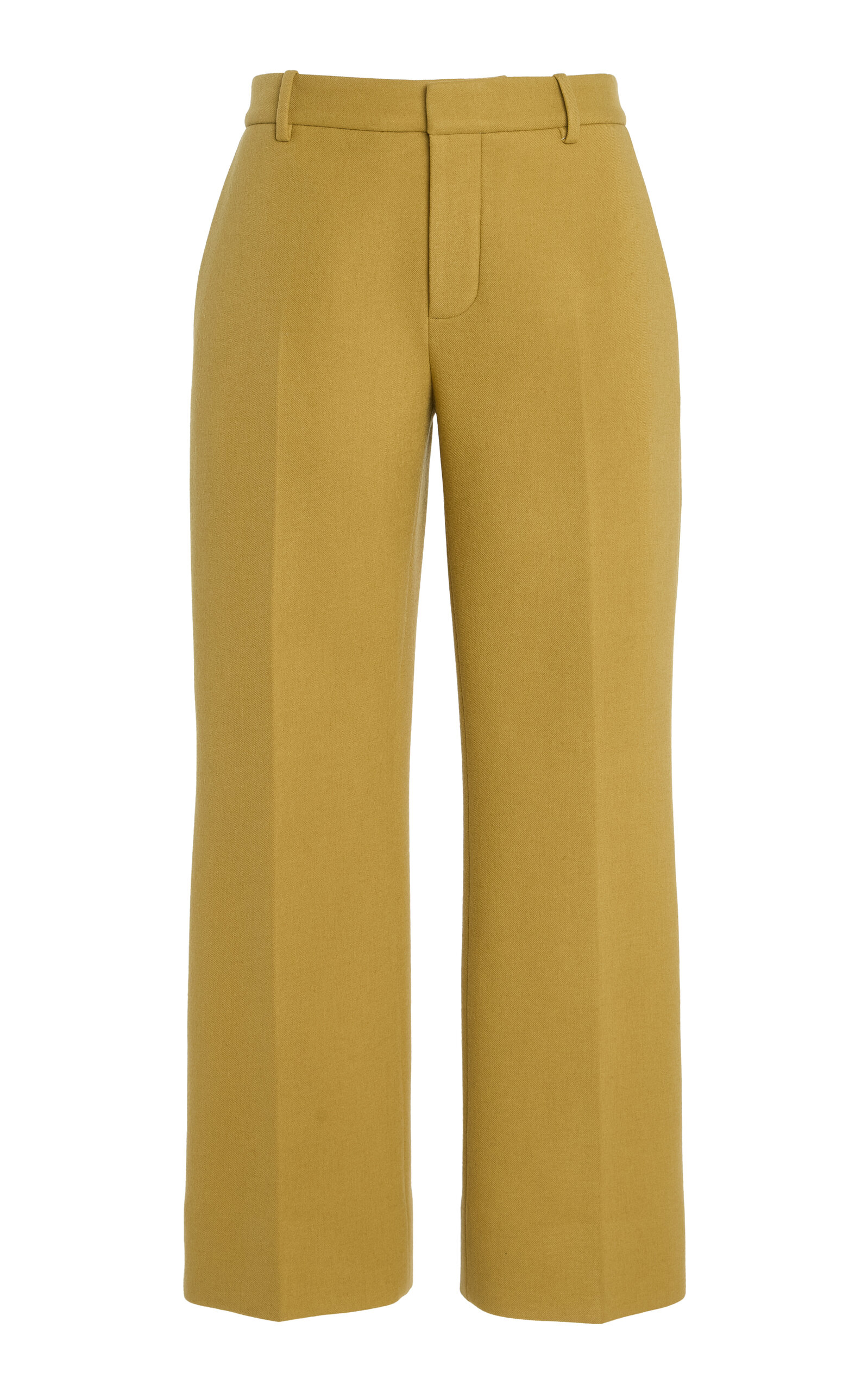Proenza Schouler Ismene Wool-blend Scuba Flared Pants In Tan