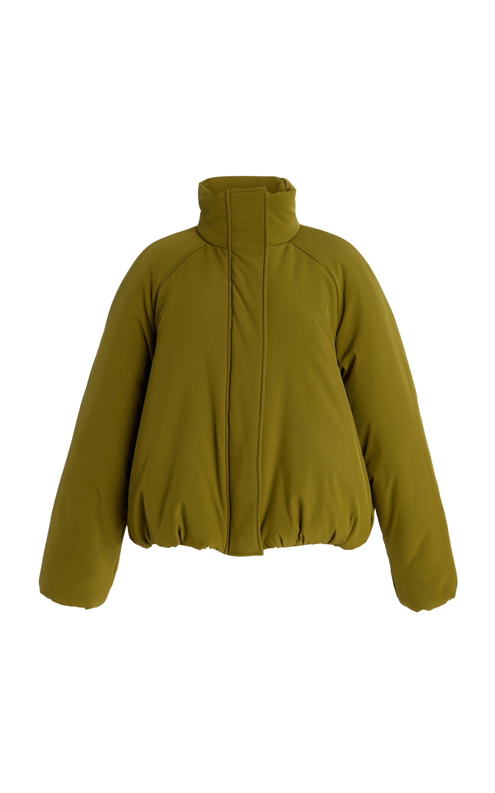 Proenza Schouler Laney Stretch-nylon Jacket In Green
