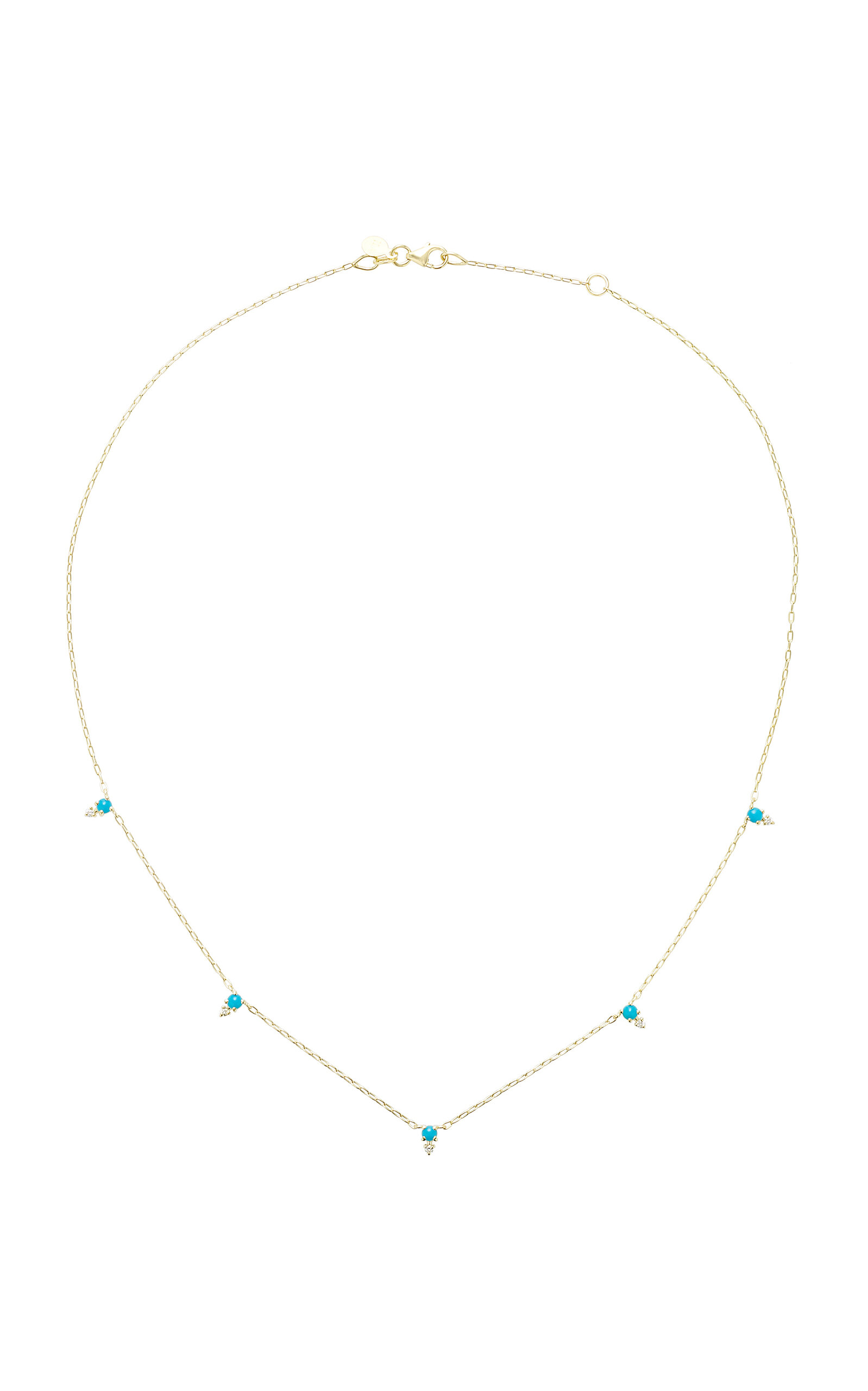 Devere 14K Gold Turquoise And Diamond Necklace