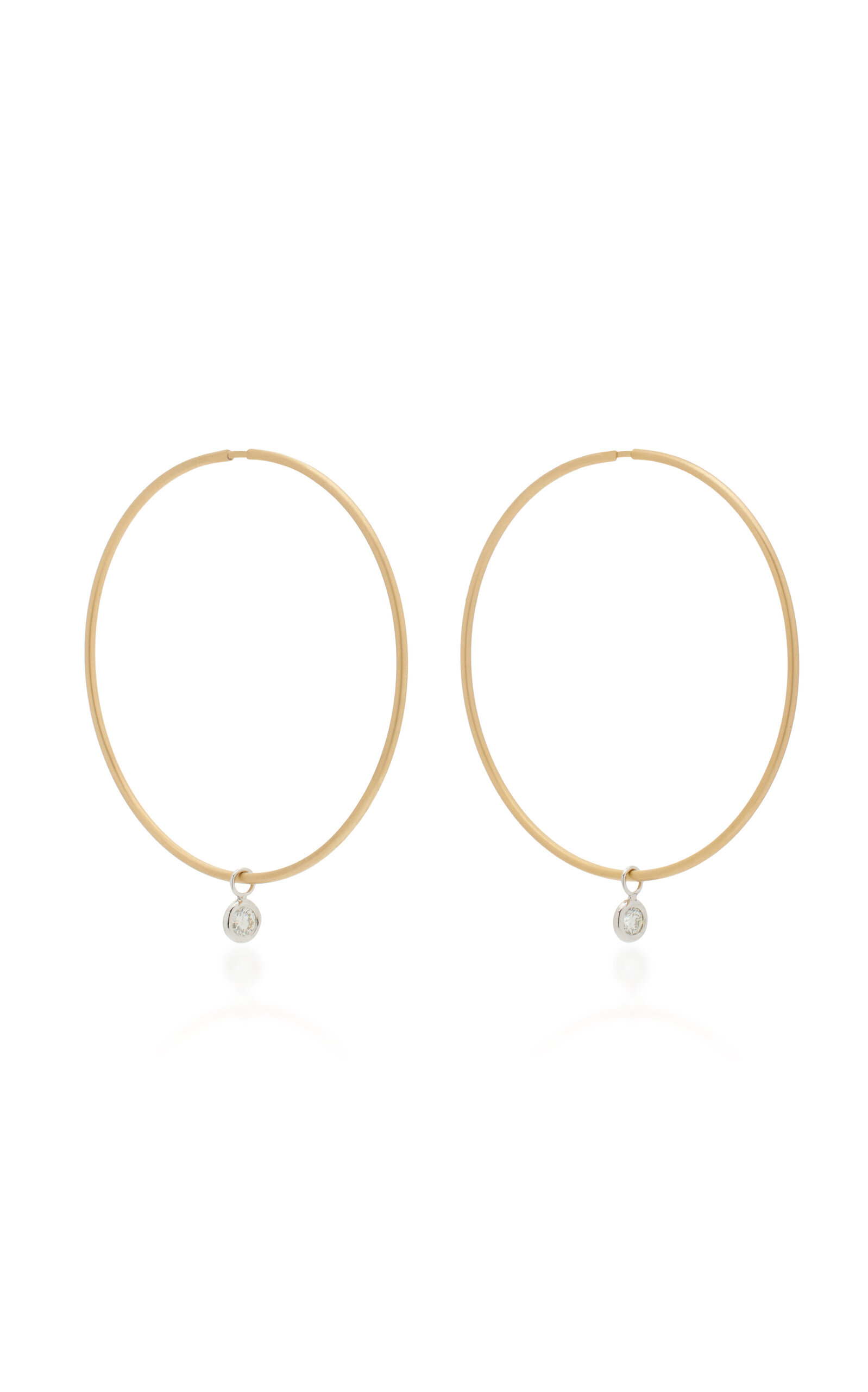 Horizon 14K Gold Diamond Hoop Earrings