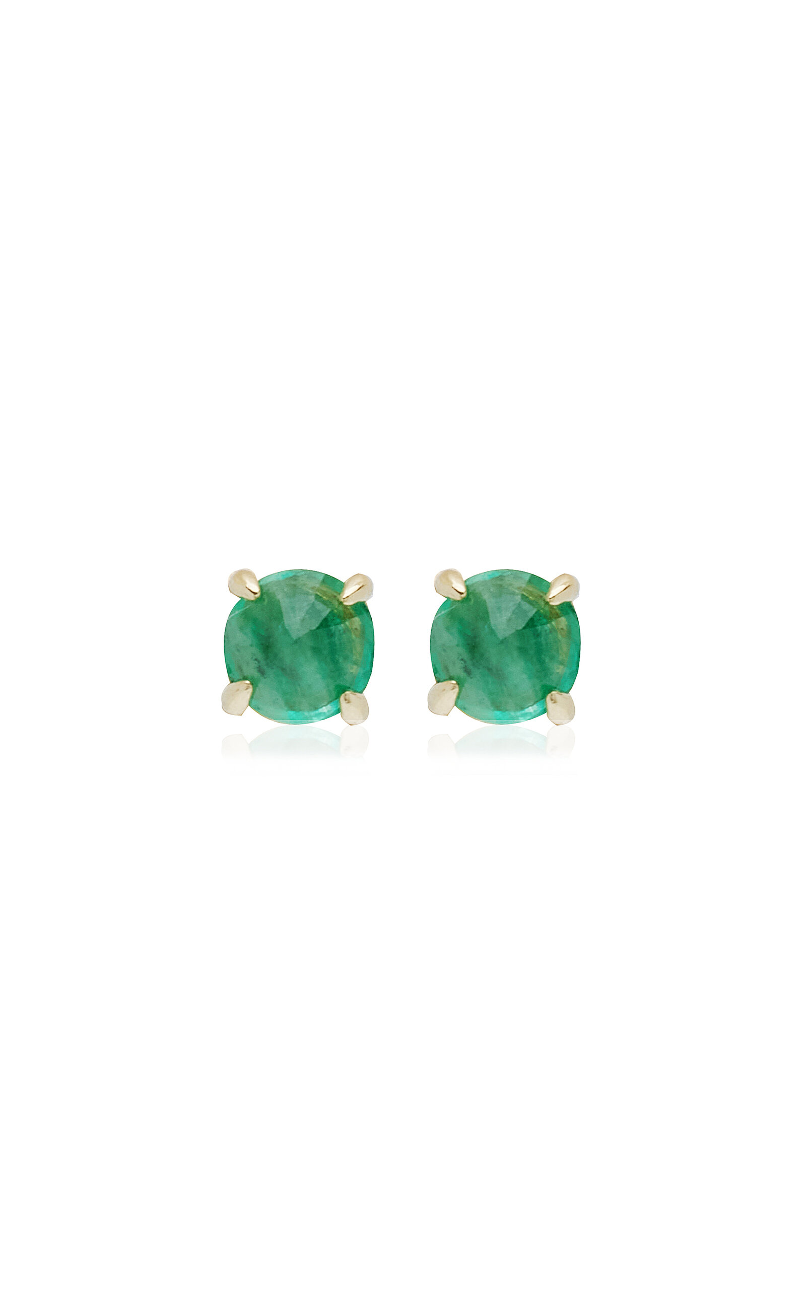 Clarence 14K Yellow Gold Emerald Earrings
