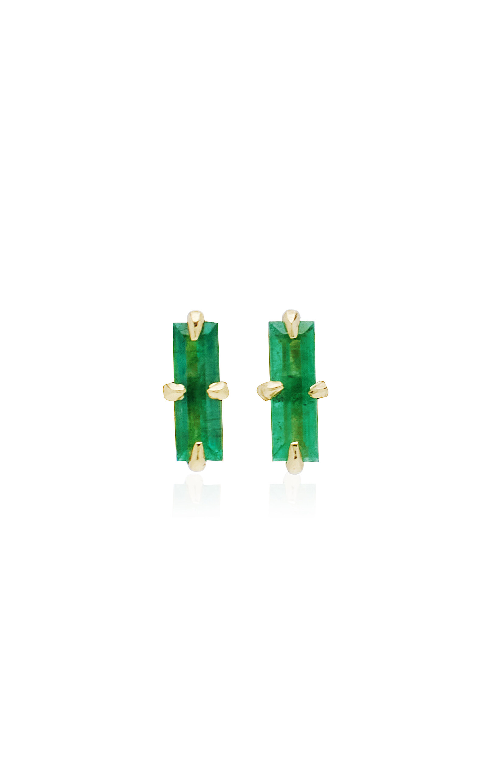 ILA Elvin 14K Yellow Gold Emerald Earrings - Green - OS - Moda Operandi - Women's Jewelry And Watches