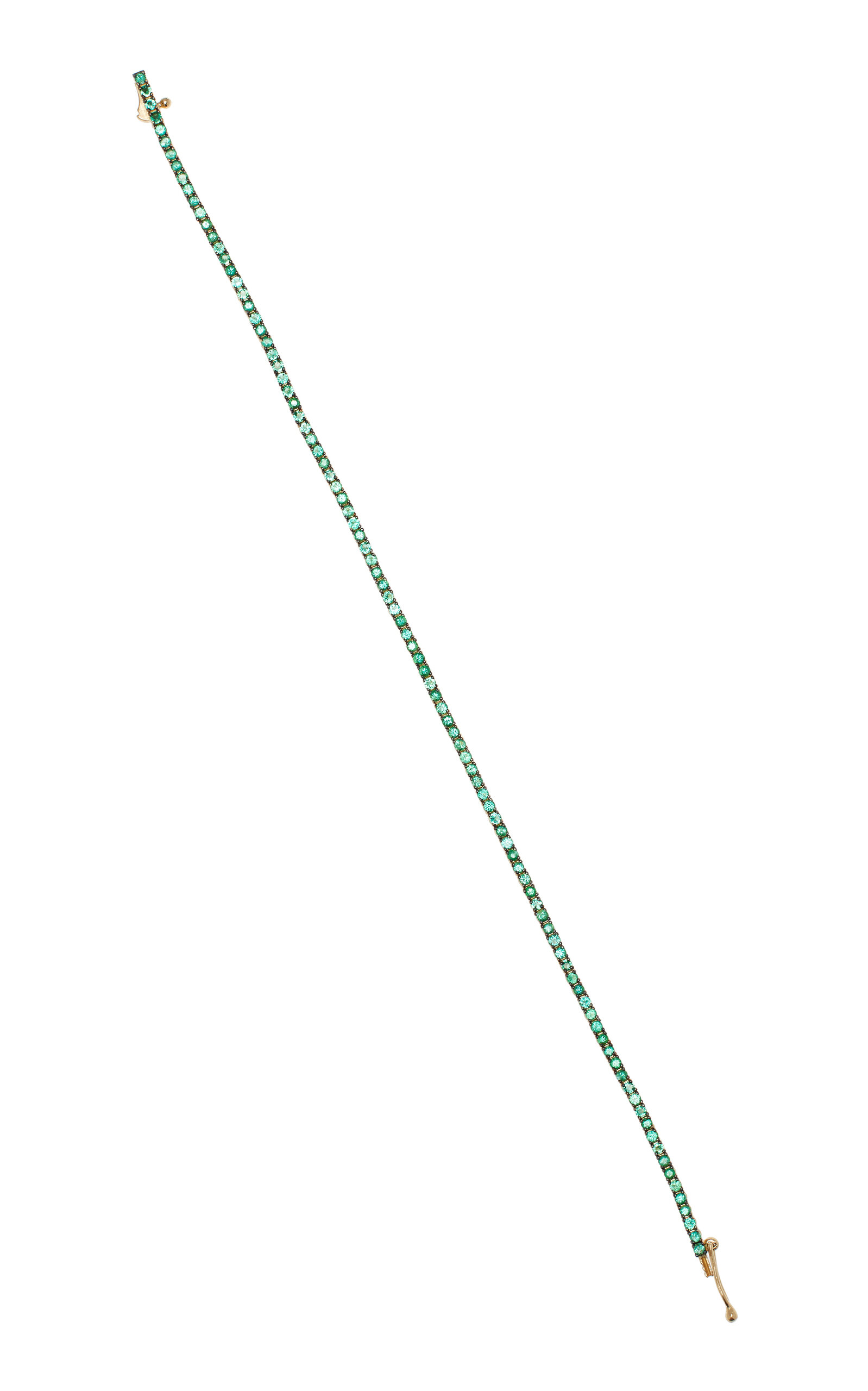 Esmeray 14K Yellow Gold Emerald Tennis Bracelet