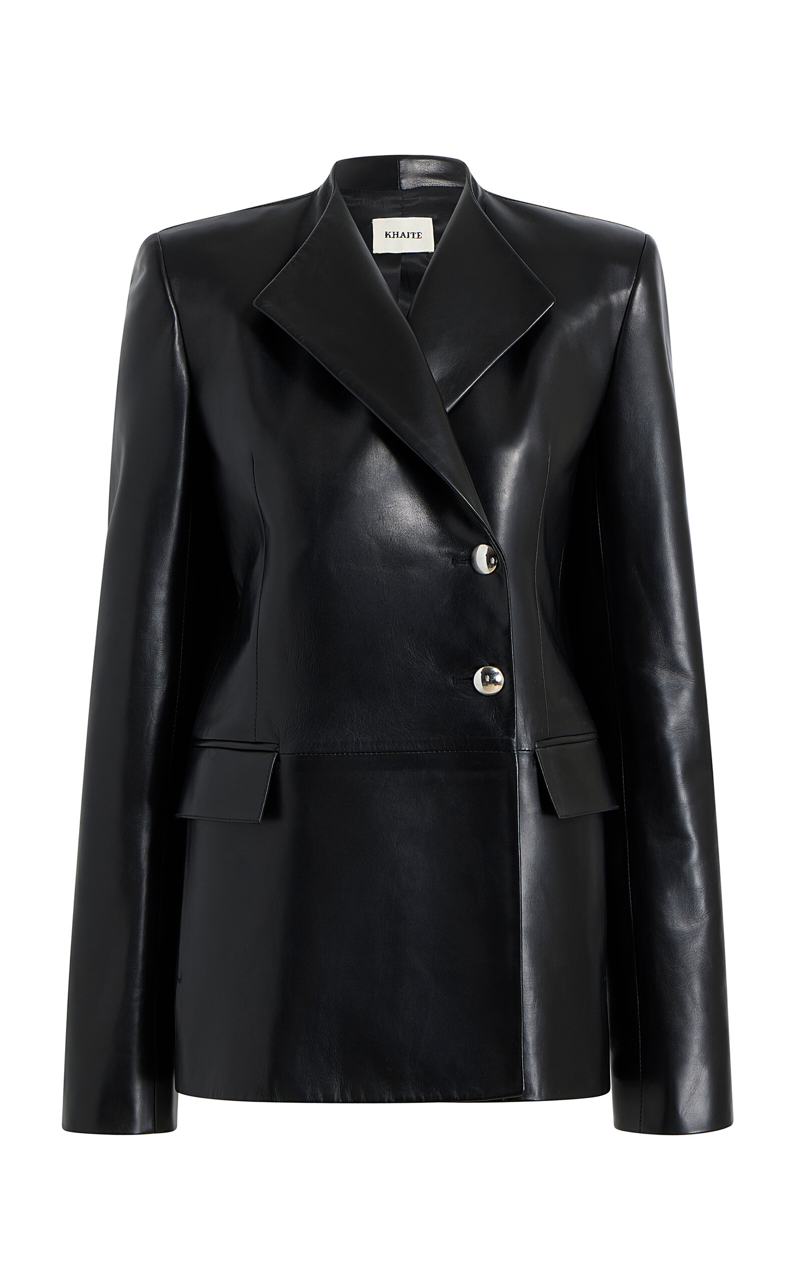Khaite Elona Double-Breasted Leather Jacket
