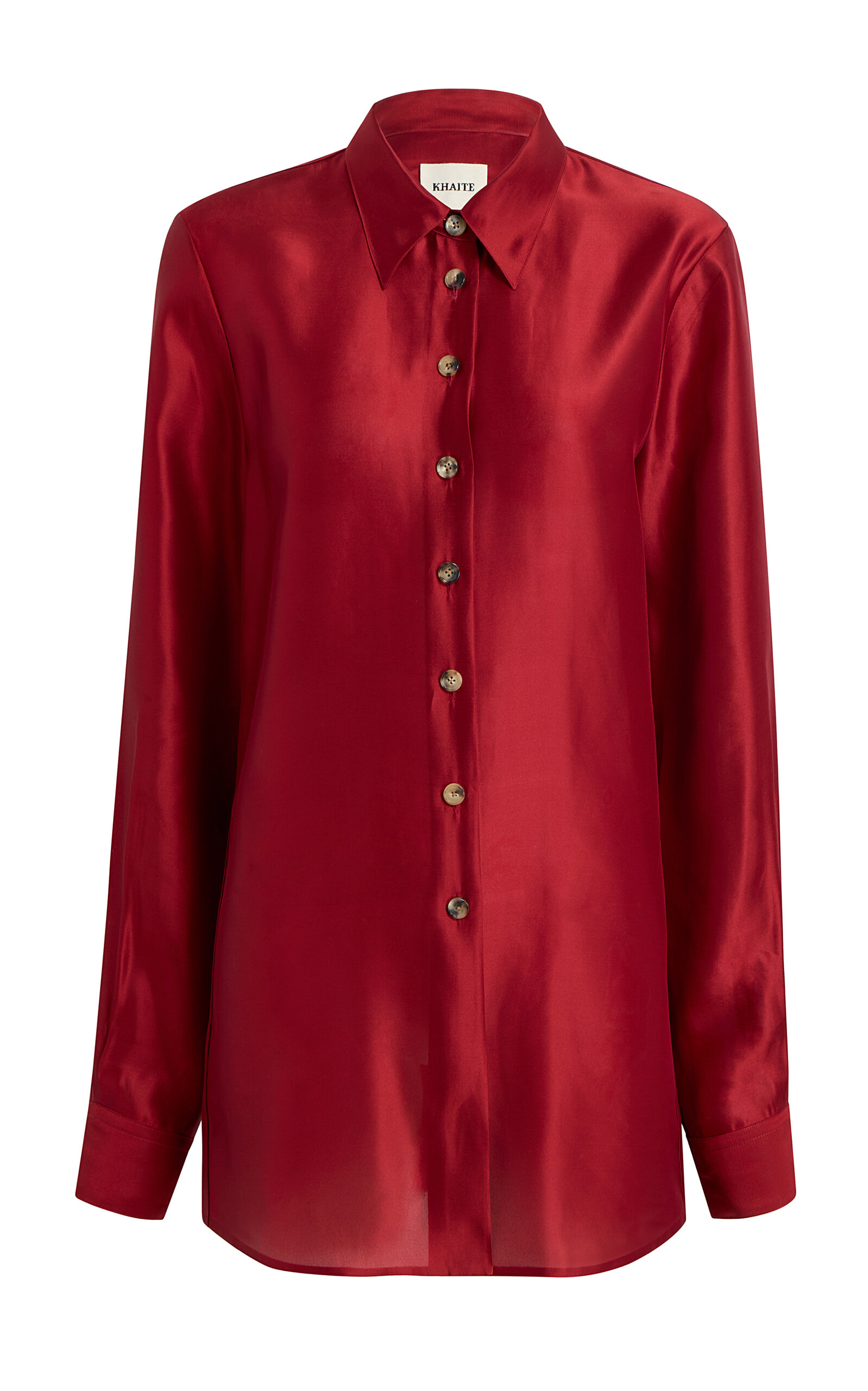 Khaite Auryn Button-Down Silk-Twill Shirt - Women's Clothing