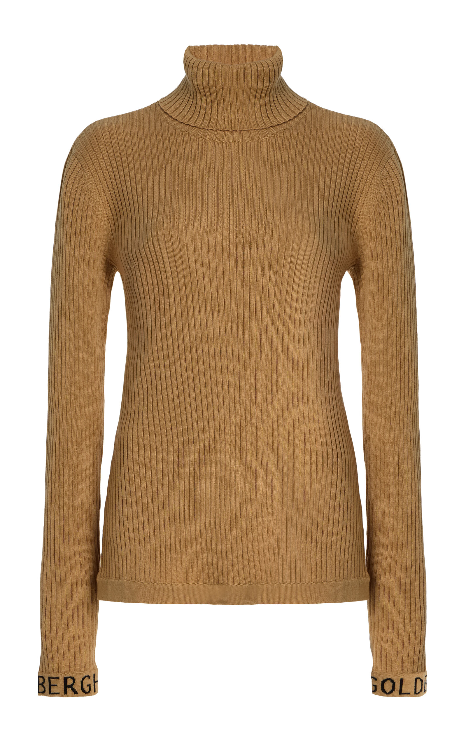 Goldbergh Mira Ribbed-knit Turtleneck Sweater In Brown
