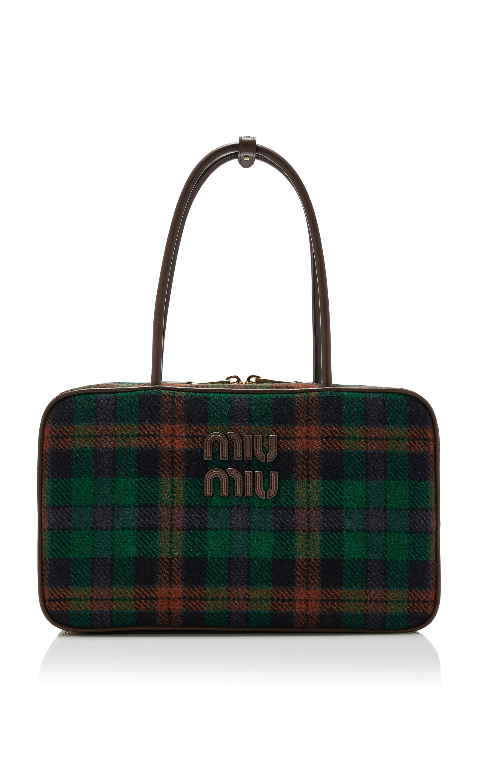 Miu Miu Beau Plaid Flannel Bag