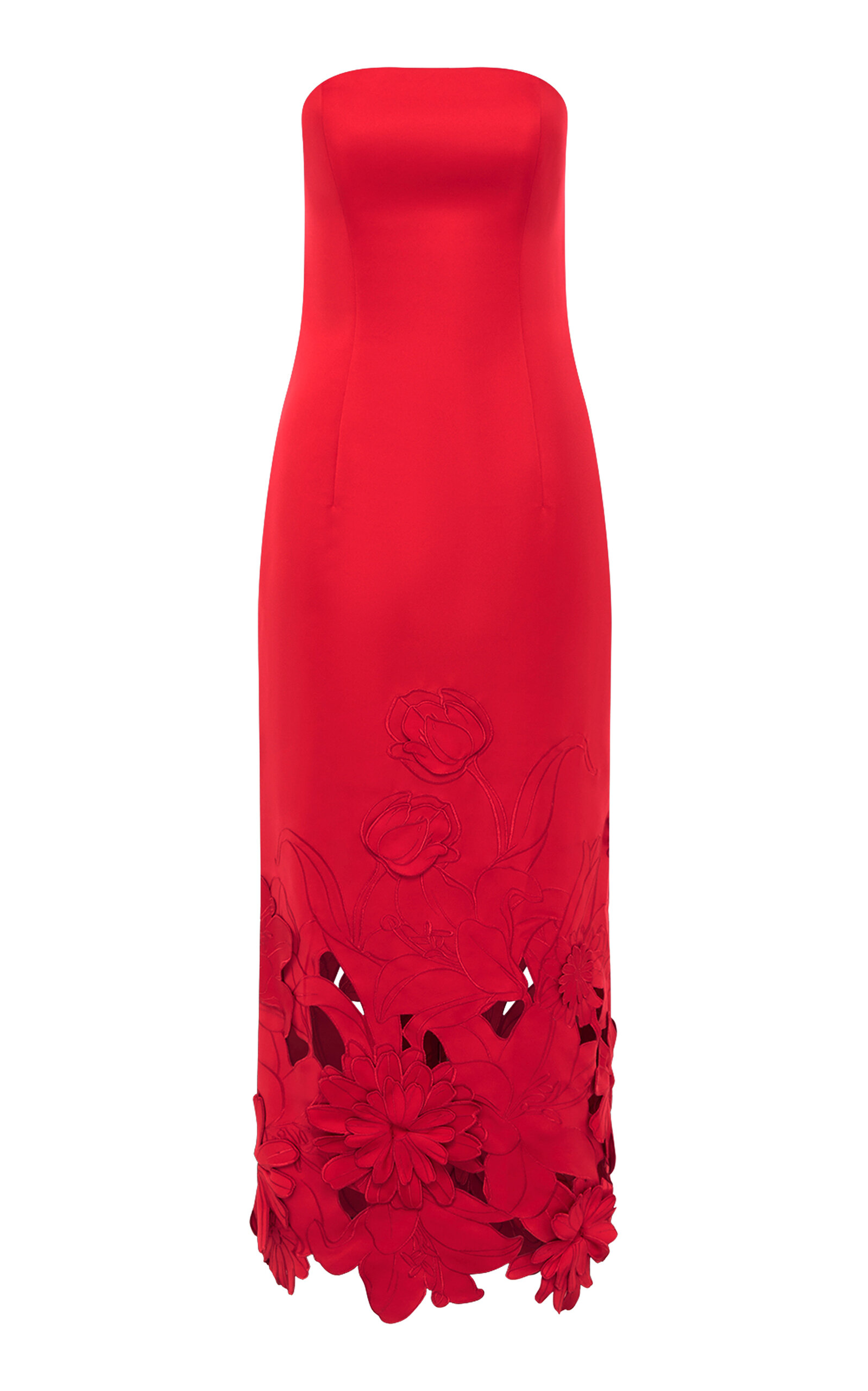 Leo Lin Rayna Appliquéd Crepe Maxi Dress