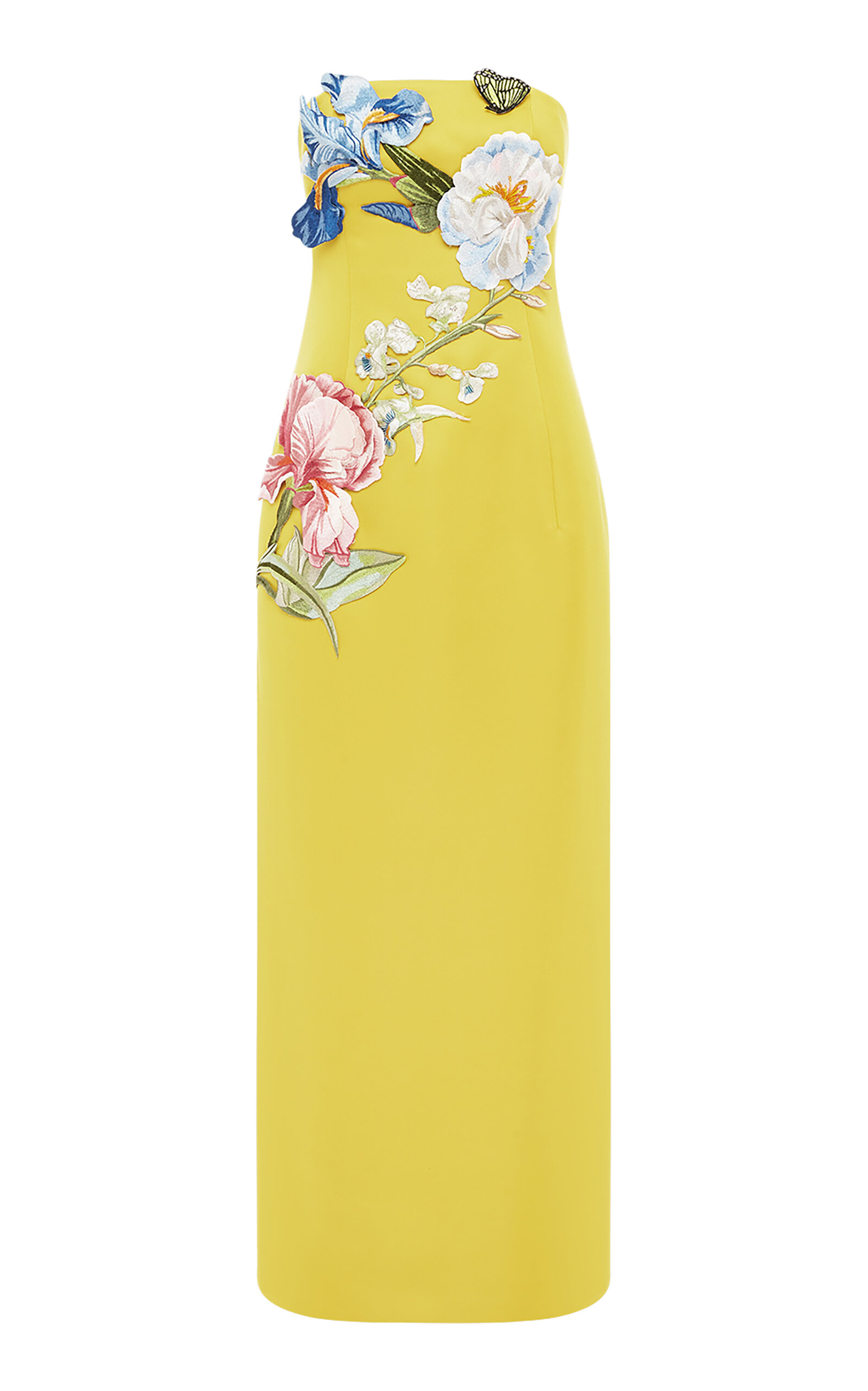 Leo Lin Rayna Flower-Appliquéd Maxi Dress