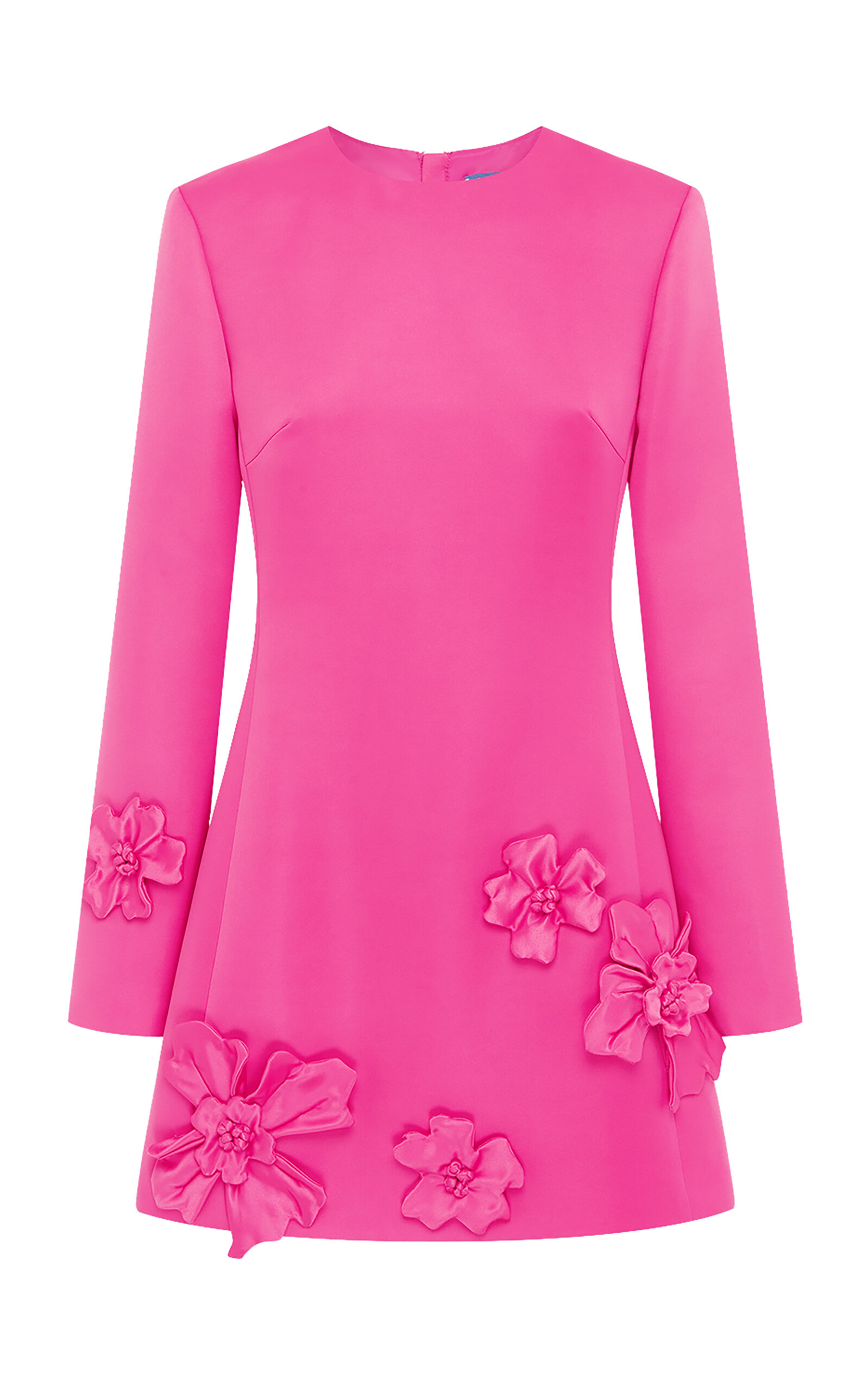 Leo Lin Aliza Flower-Appliquéd Mini Dress