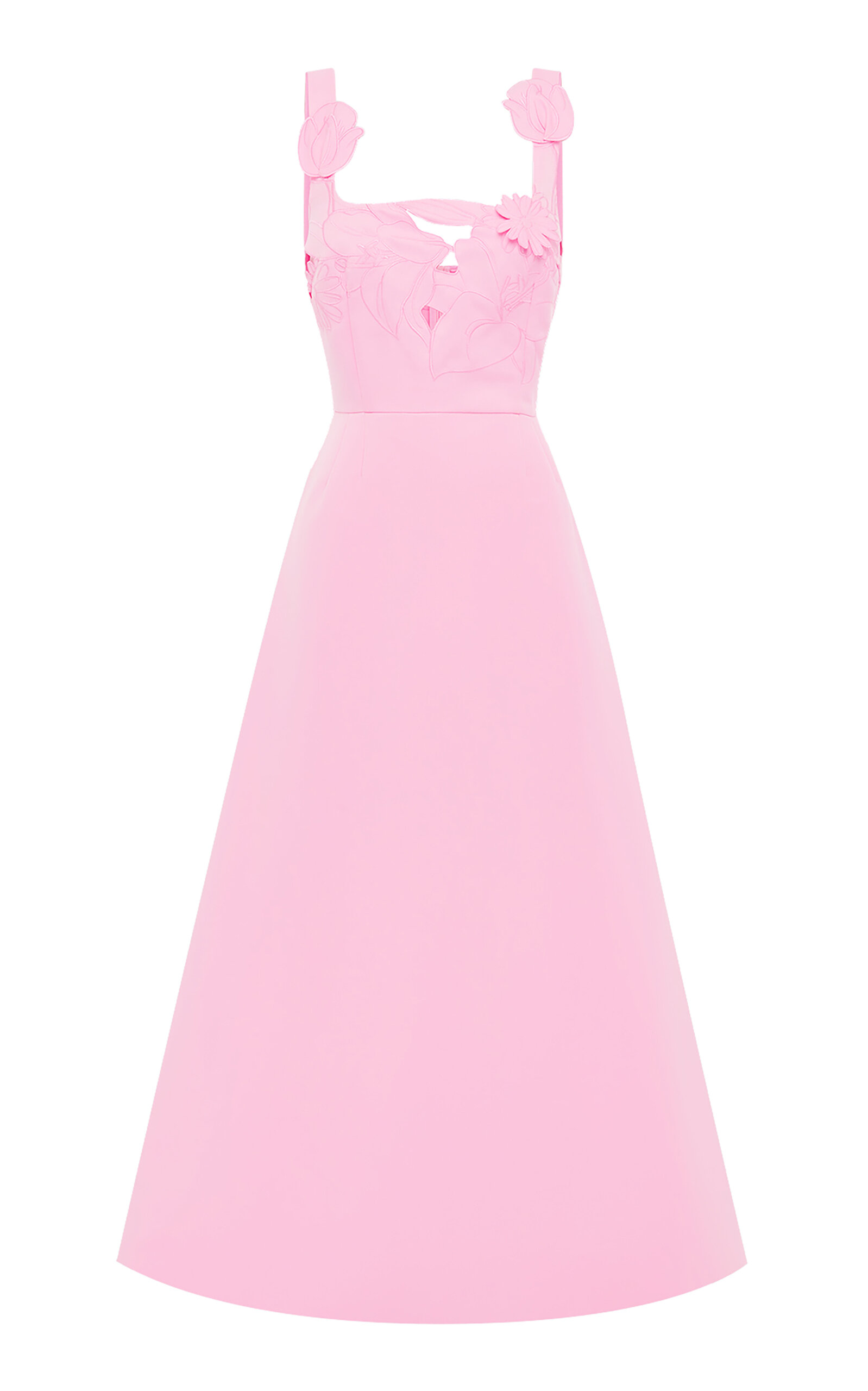 Leo Lin Rianne Appliquéd Crepe Maxi Dress