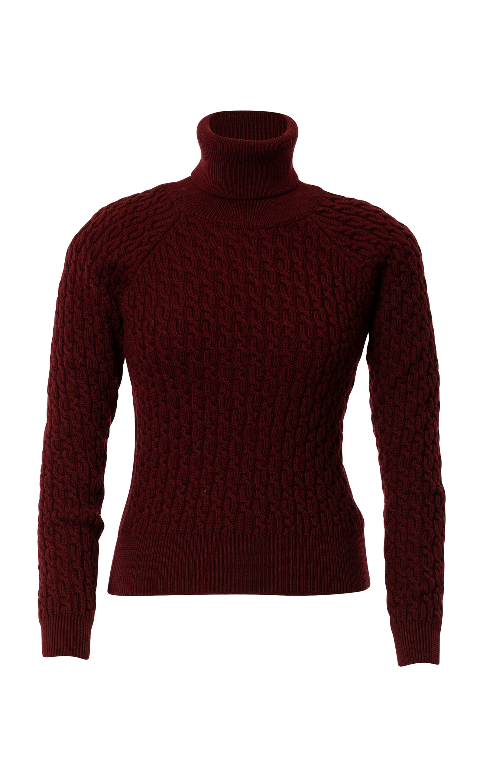 Lena Hoschek Lucy Cable-Knit Wool Turtleneck Sweater - Women's Clothing