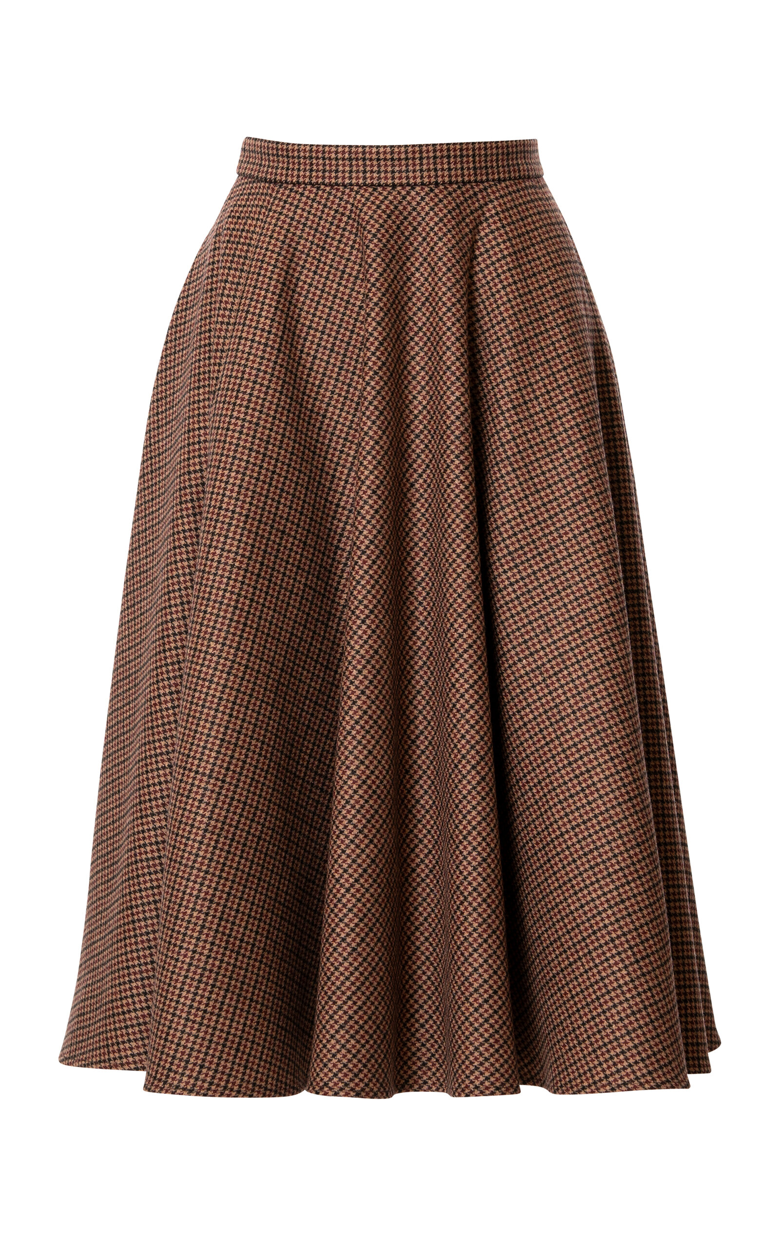 Lena Hoschek Philander Wool Skirt In Brown