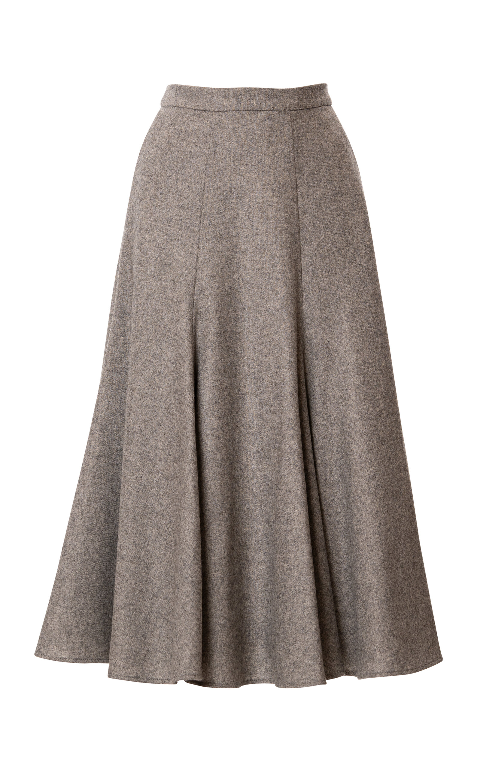Cathy Pleated Wool-Blend Skirt