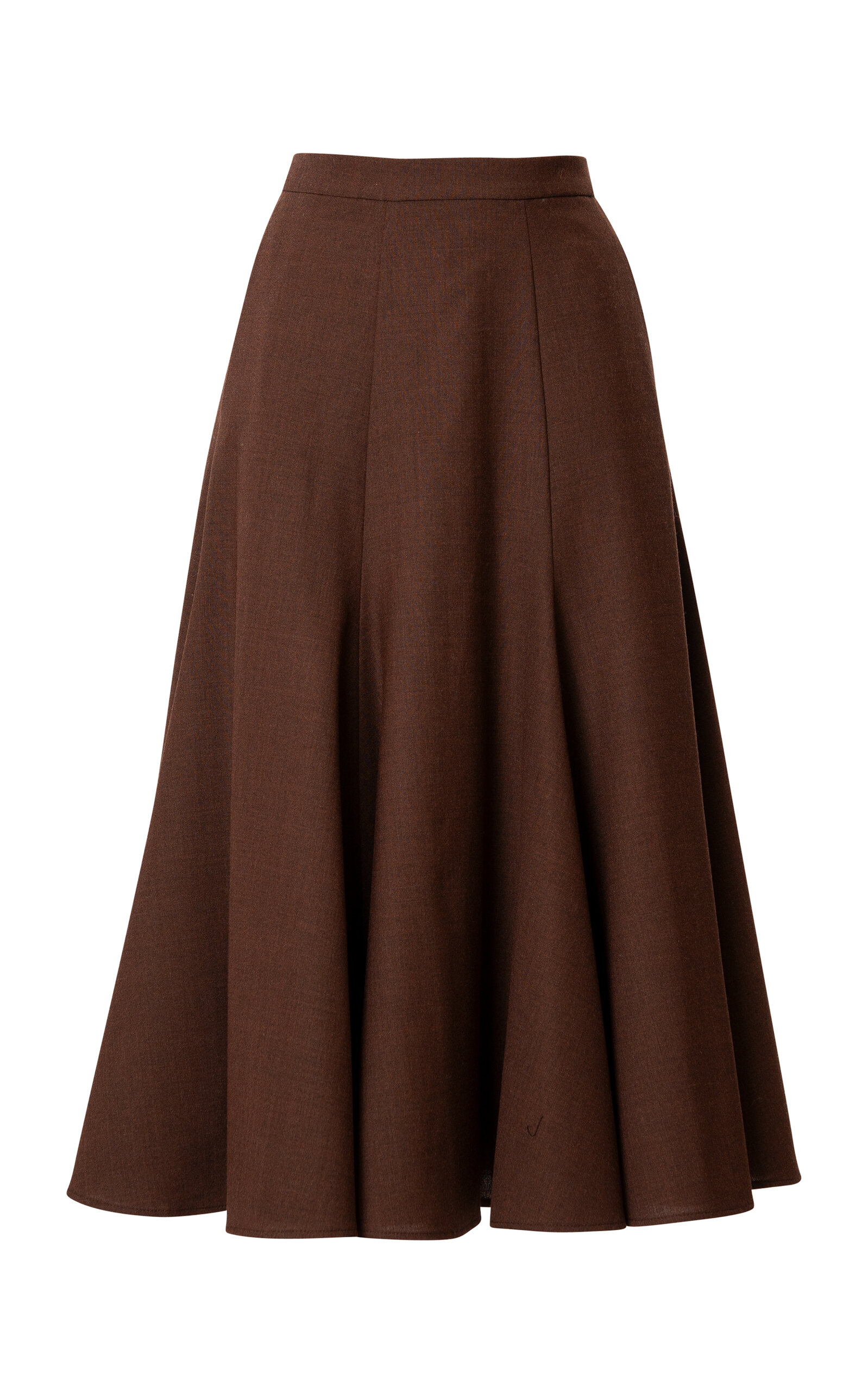Cathy Pleated Wool-Blend Skirt