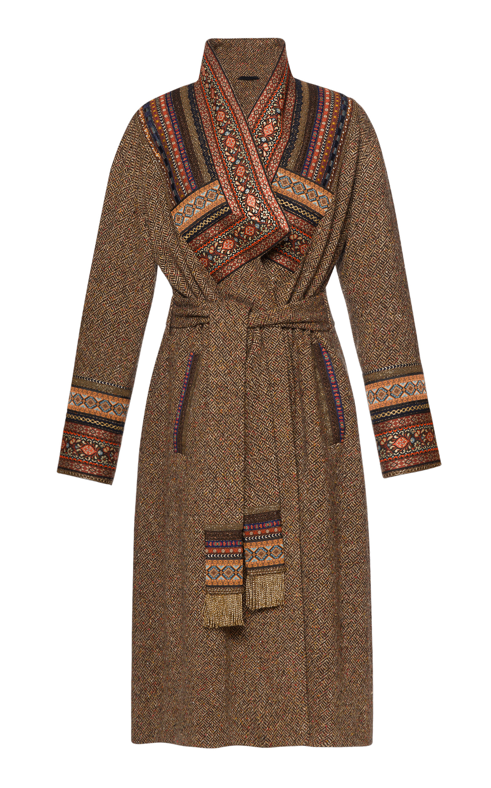 Lena Hoschek Amira Wool Coat In Multi