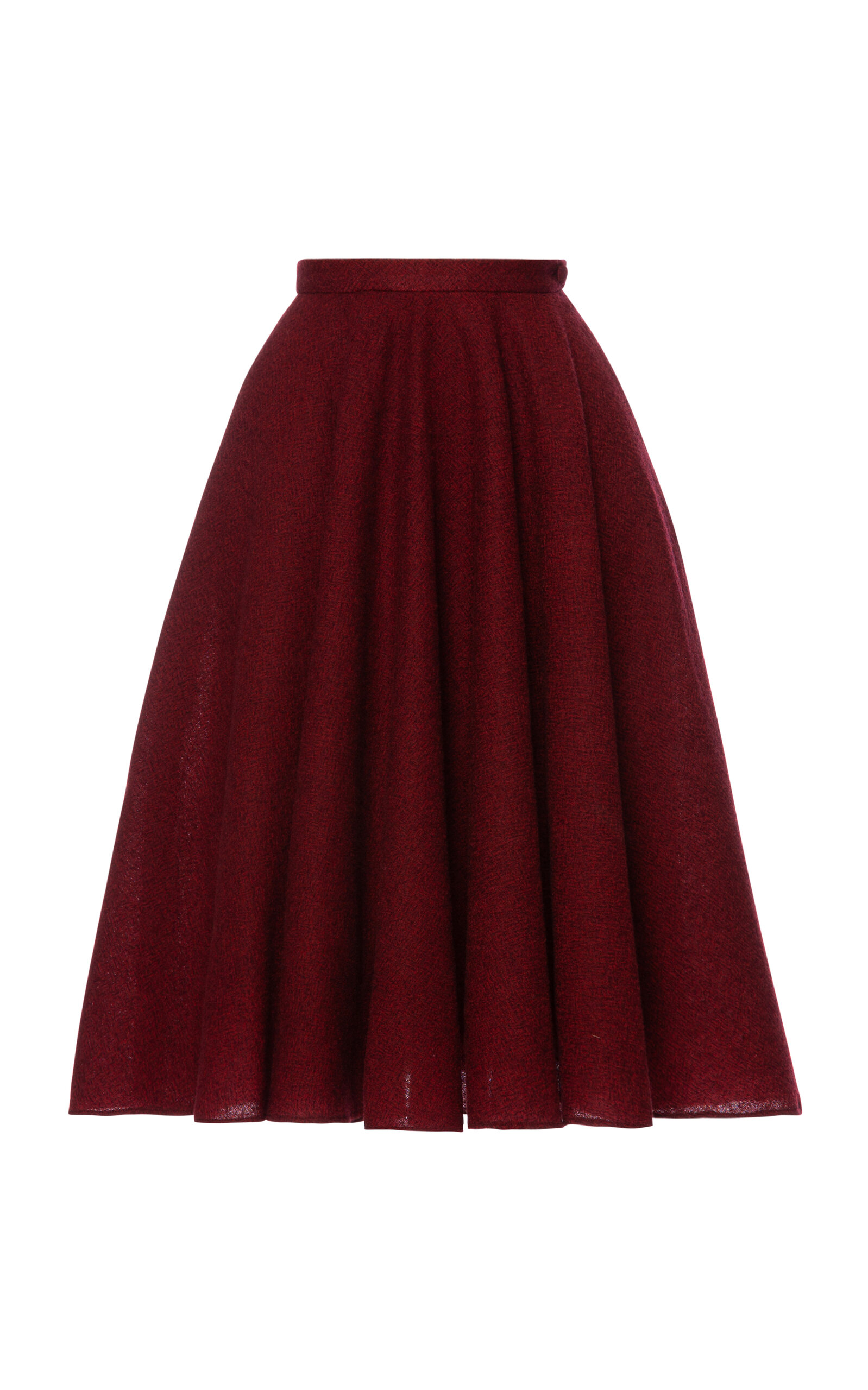Catherine Pleated Wool Skirt