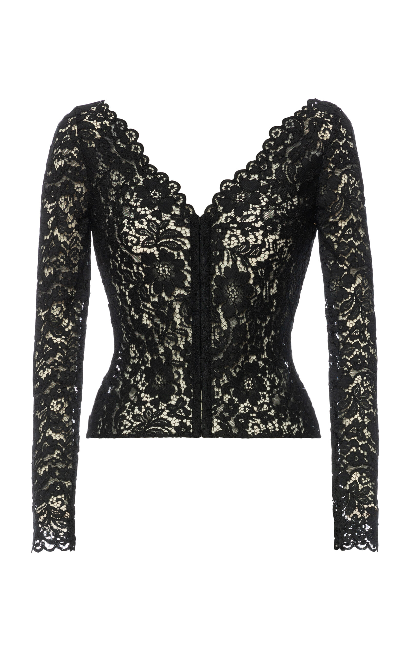 Lena Hoschek Exhibitionist Off-The-Shoulder Lace Top