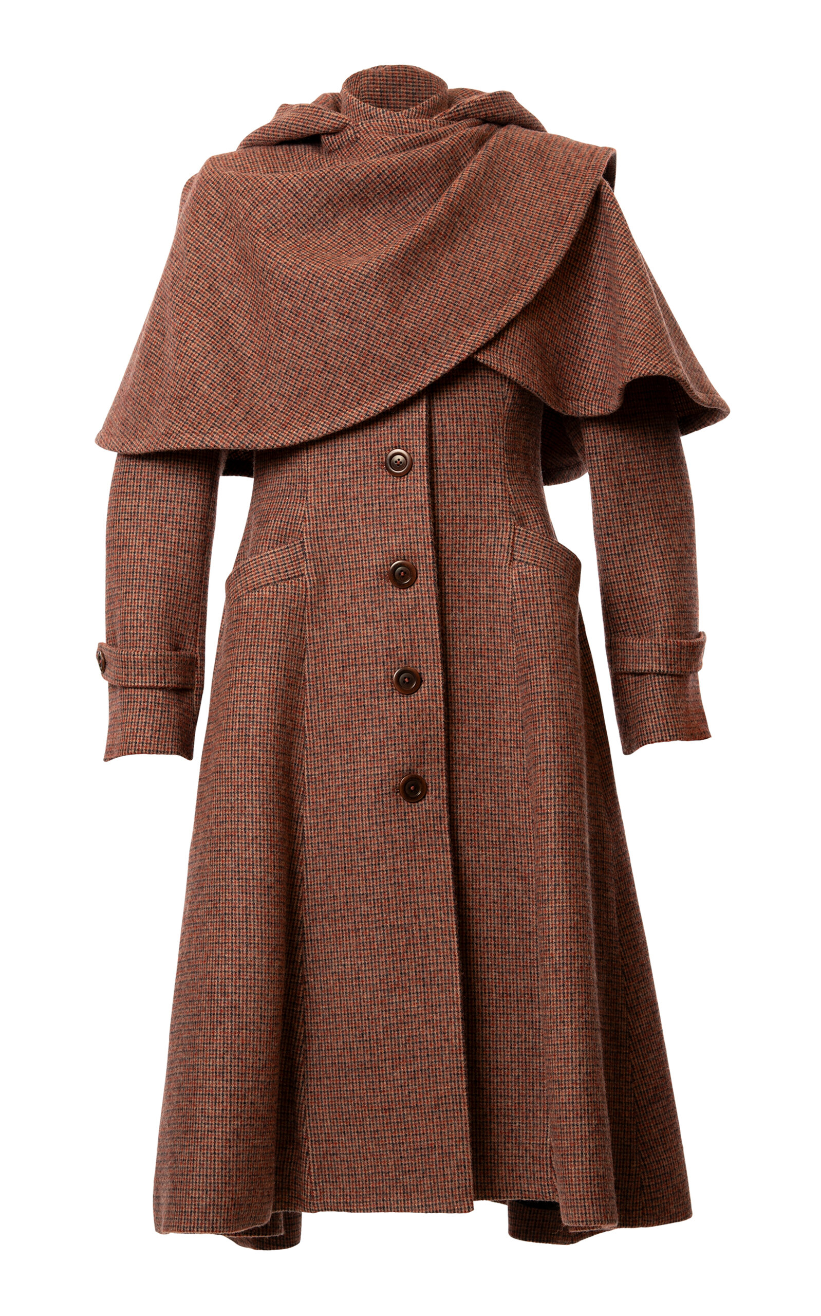 Oxford Hooded Wool-Blend Coat