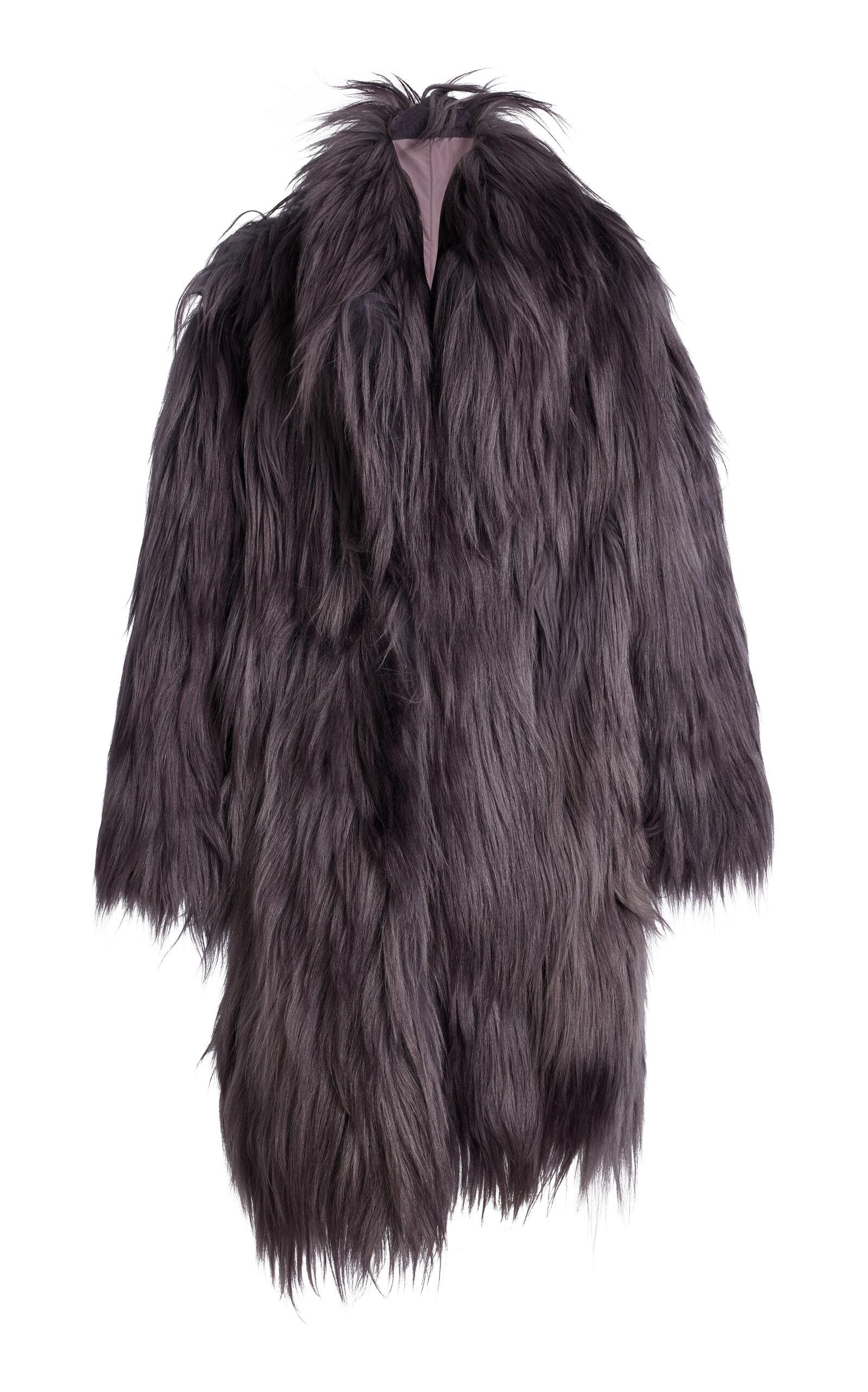 Michael Kors Goat Hair Coat In Purple