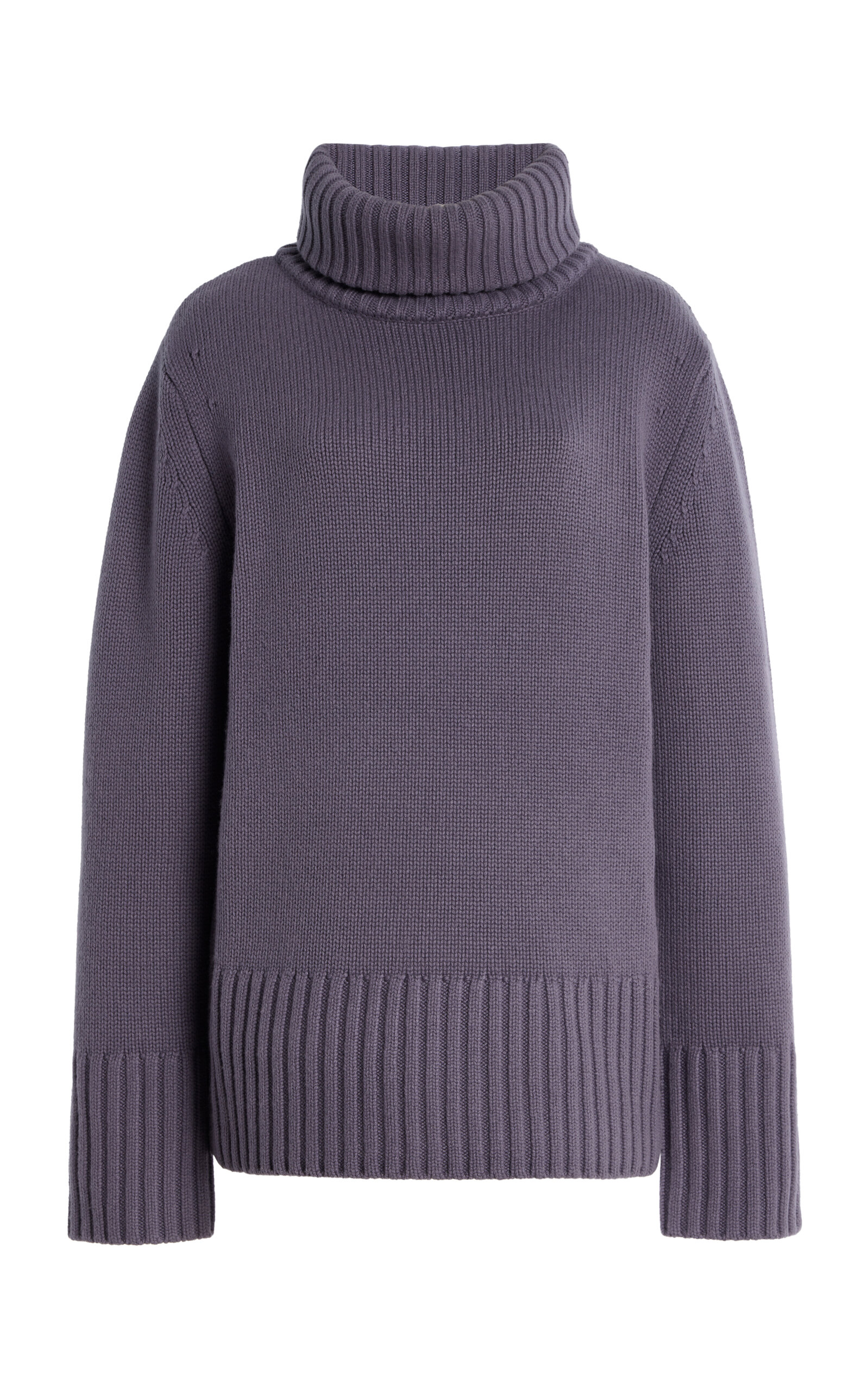 Michael Kors Oversized Cashmere Turtleneck Sweater In Purple