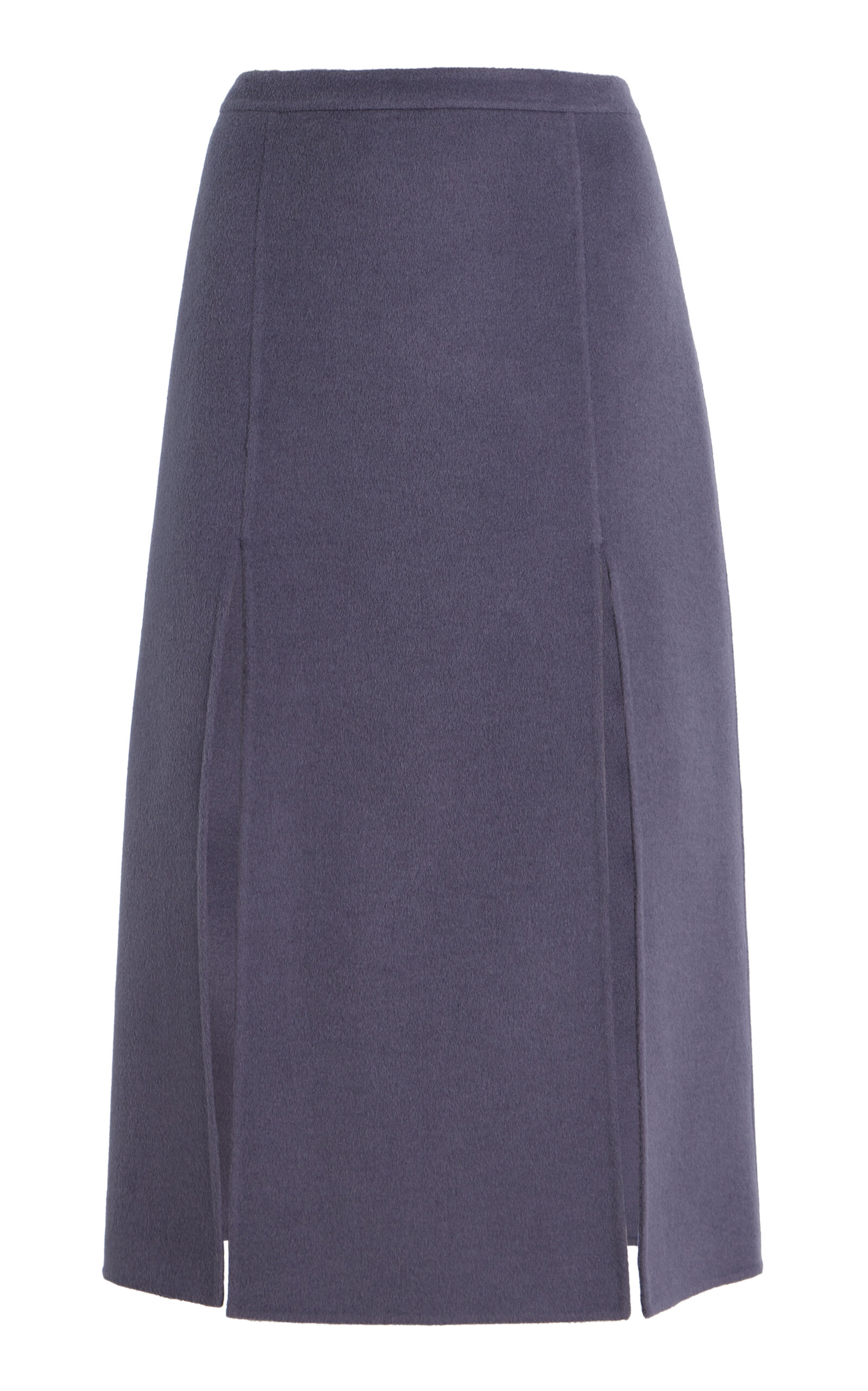 Michael Kors Wool Midi Skirt In Purple