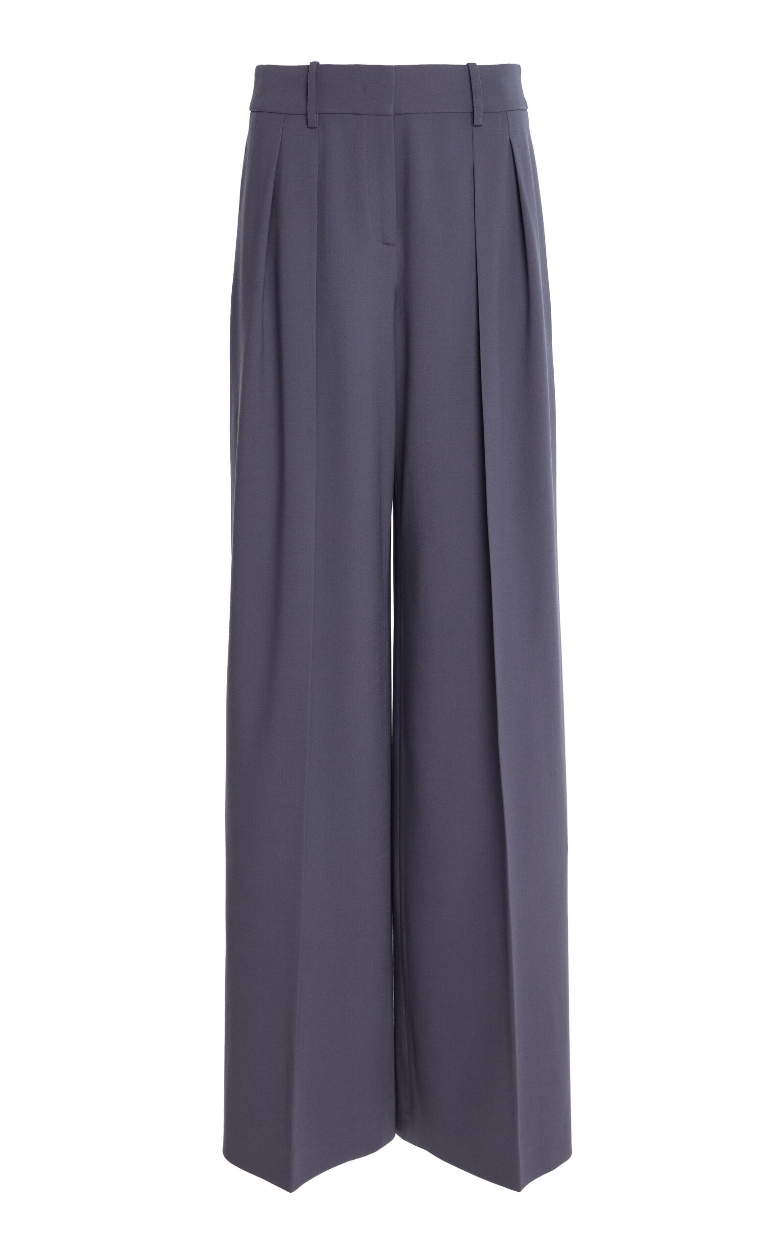 Michael Kors Collection Pleated Stretch-Wool Wide-Leg Pants