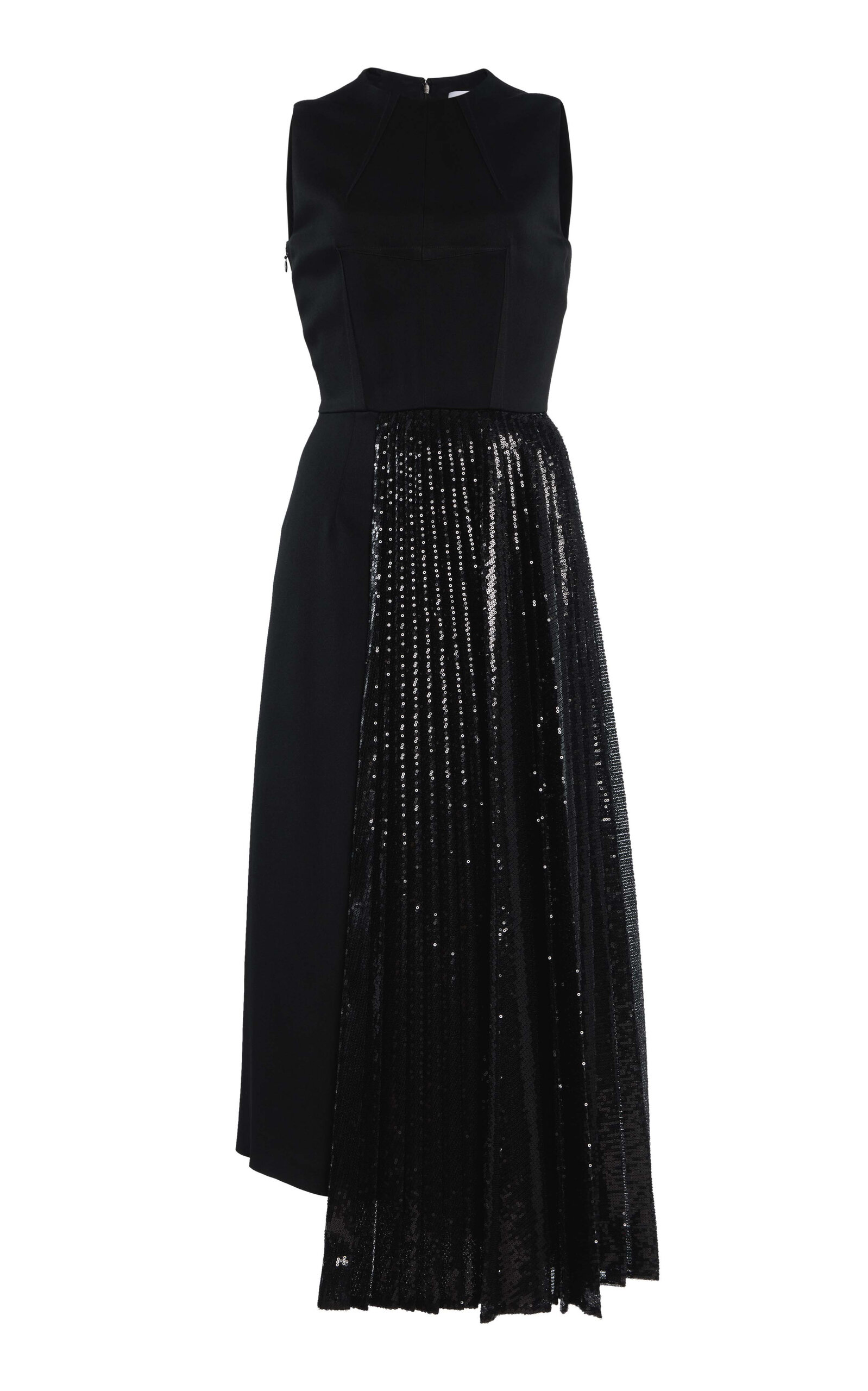 Michael Kors Collection Sequined Techno-Satin Midi Sheath Dress