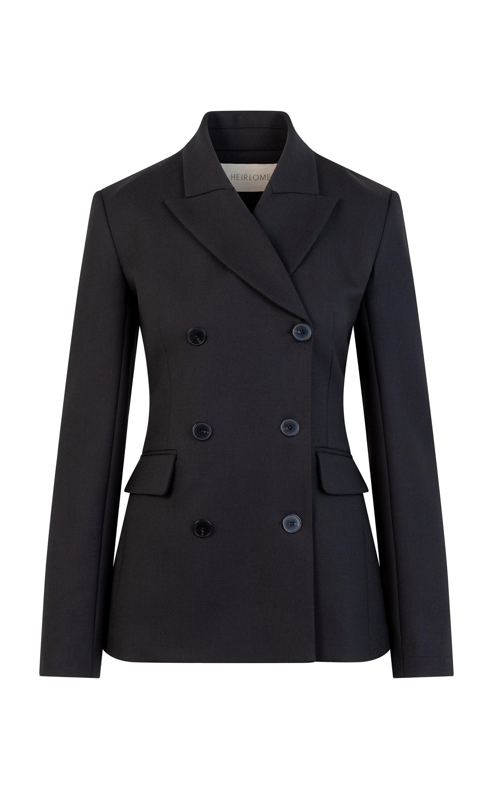Heirlome Carolyn Double-Breasted Stretch-Wool Blazer