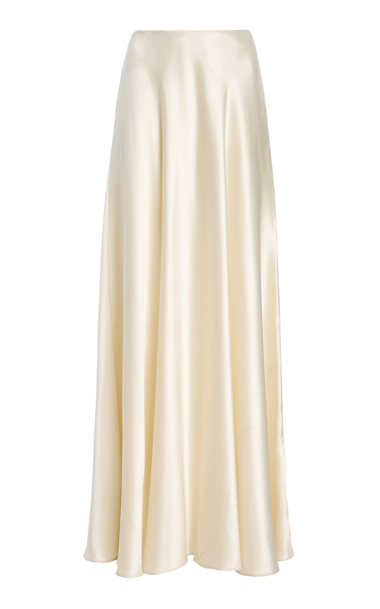 Heirlome Antonia Mid-rise Silk Maxi Skirt In Ivory