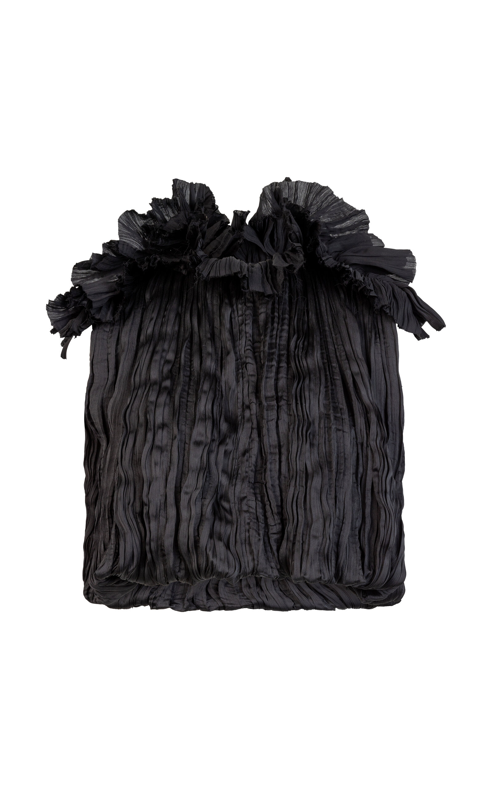 Heirlome Emma Pleated Satin Top - Black