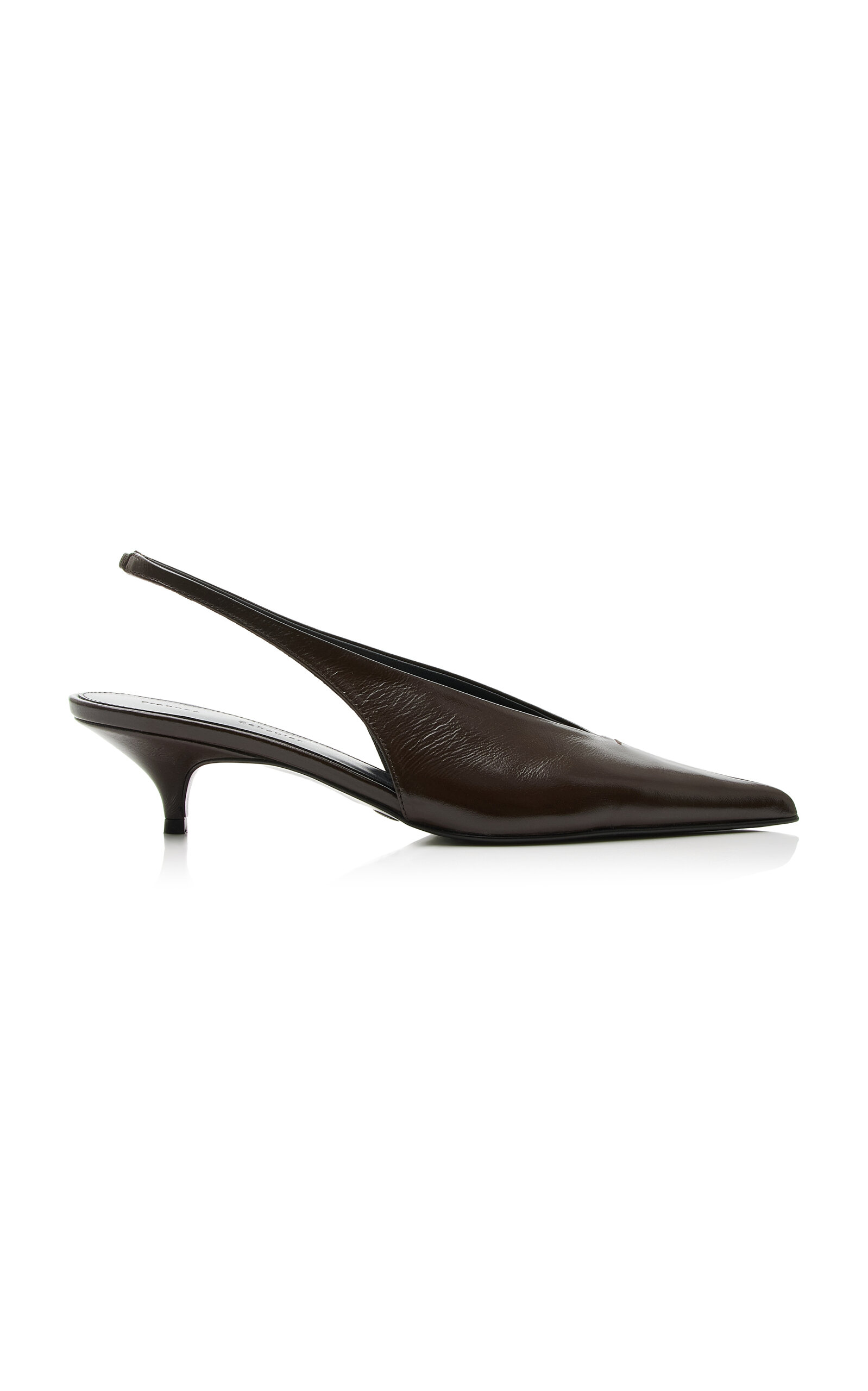 Proenza Schouler Slash Leather Slingback Pumps