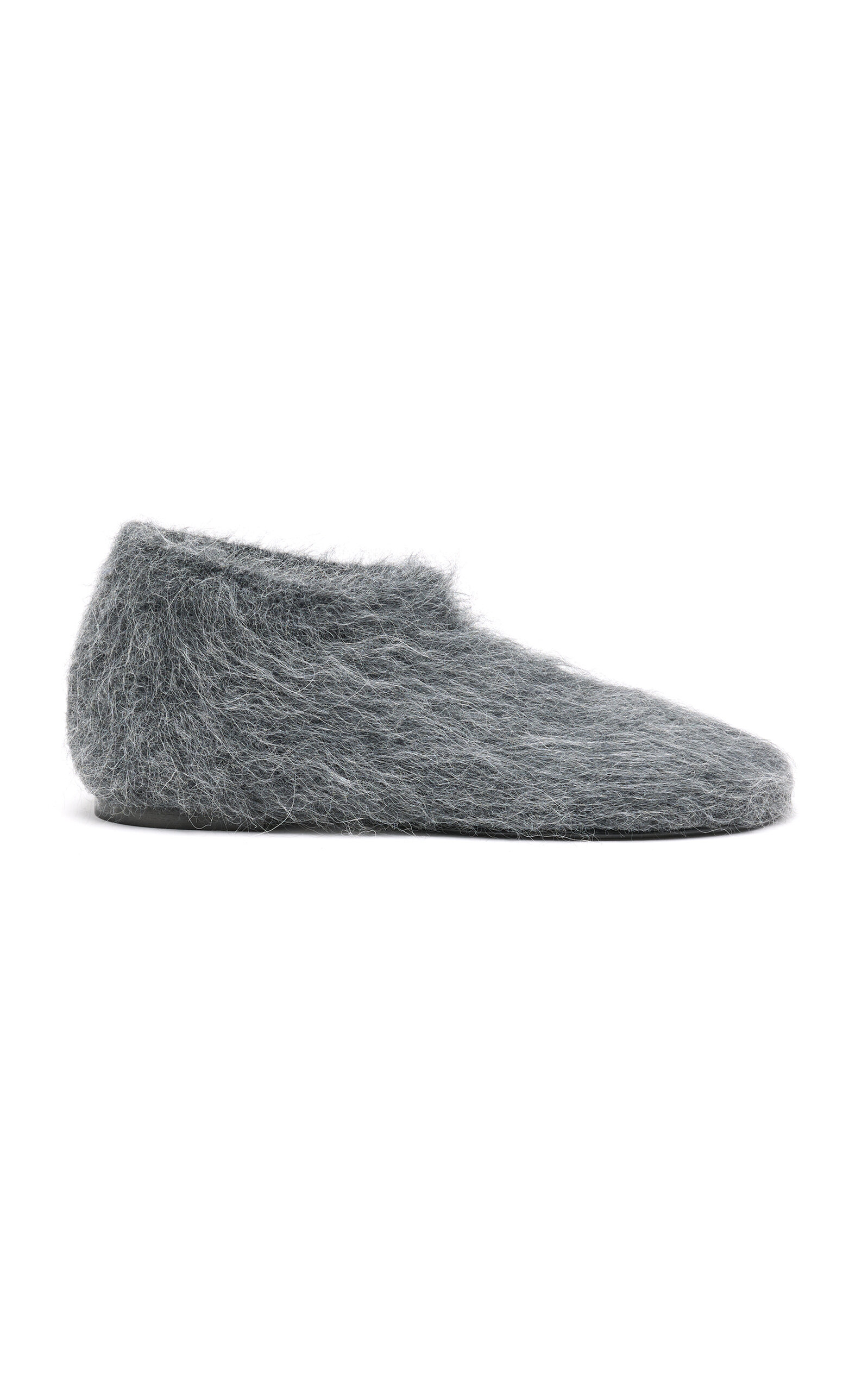 Proenza Schouler Glove Mohair Knit Slippers In Grey