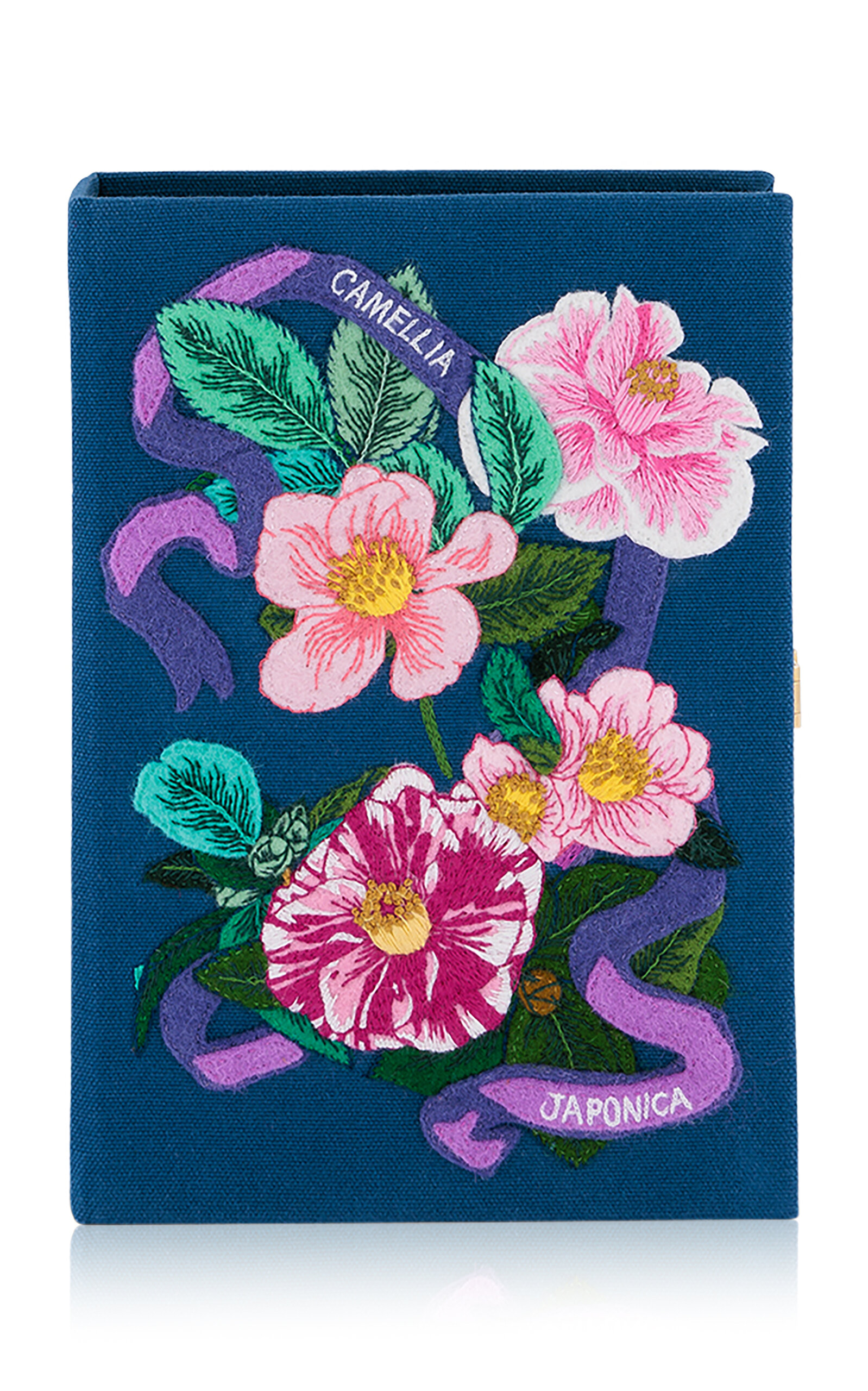 Olympia Le-Tan Camelias Book Clutch - Blue - OS